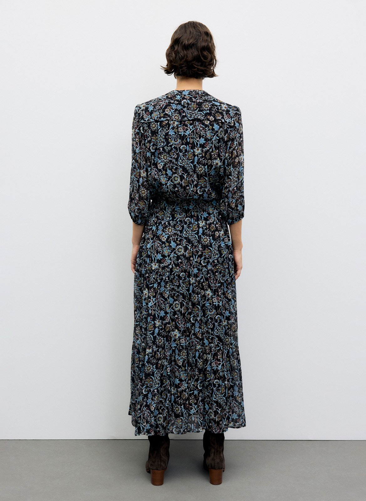 Robe midi à imprimé GERARD DAREL Noir
