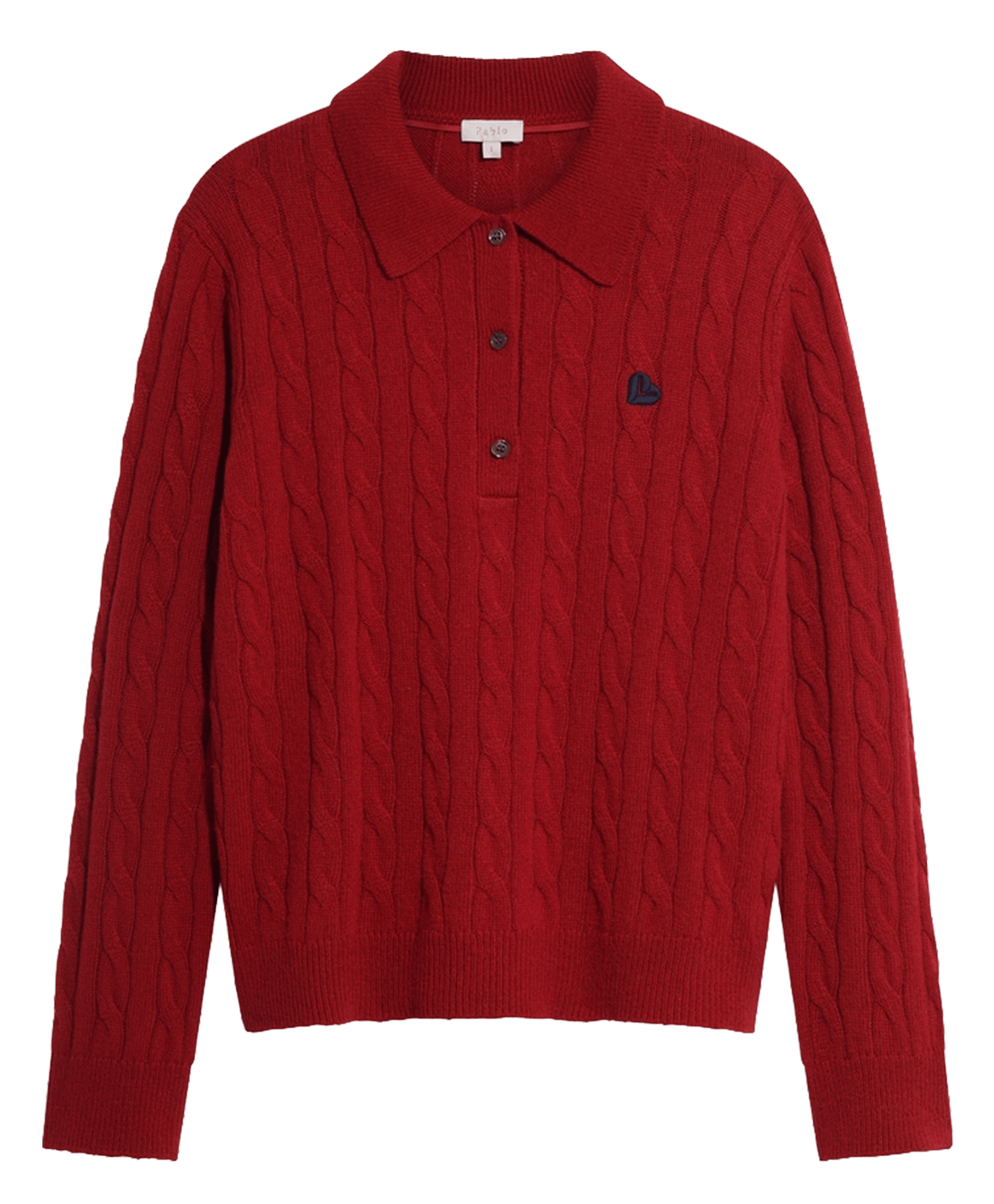 Twisted knit polo PABLO Red