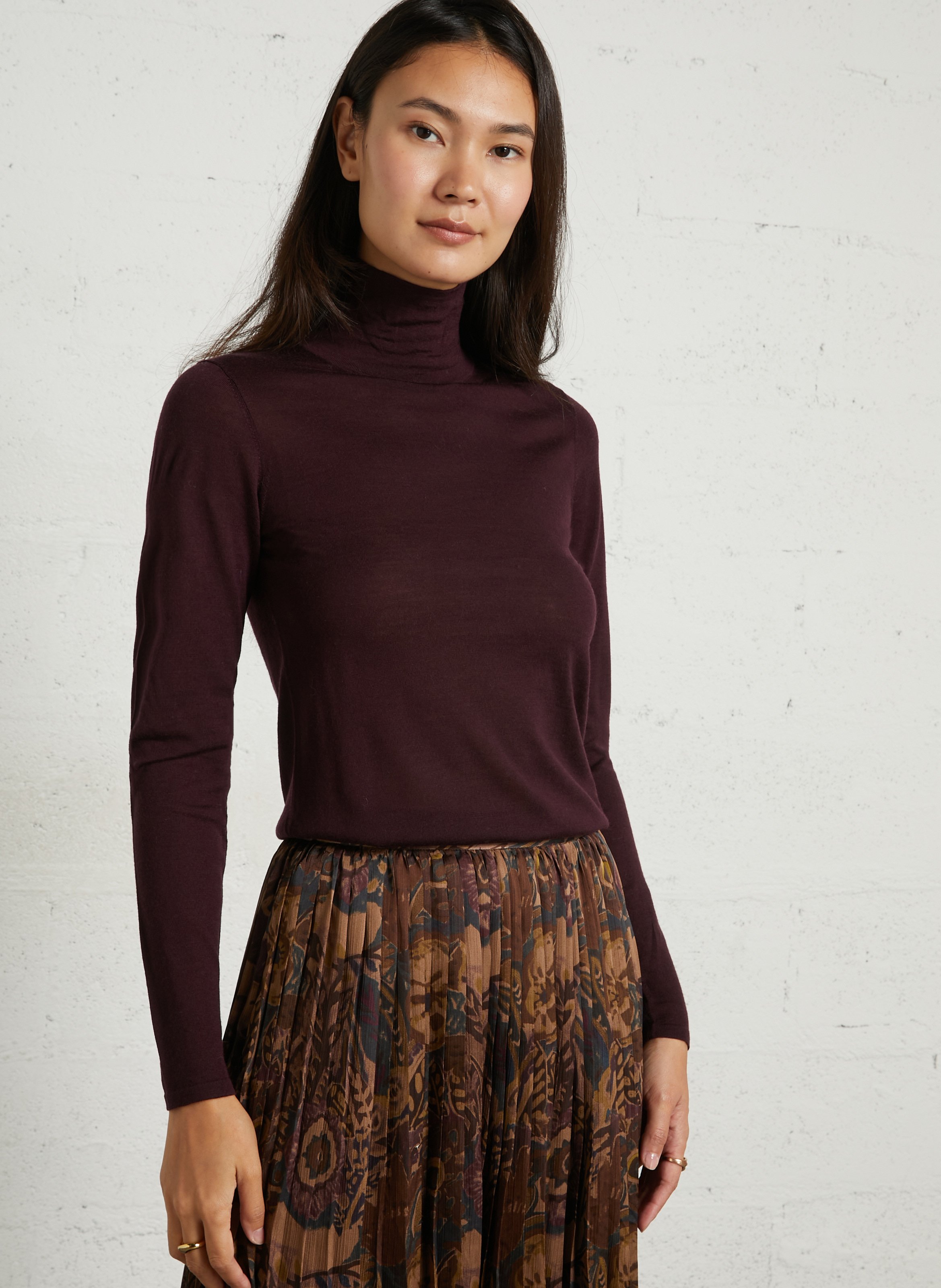 Feinstrick Rollkragenpullover aus Merinowolle PETITE MENDIGOTE