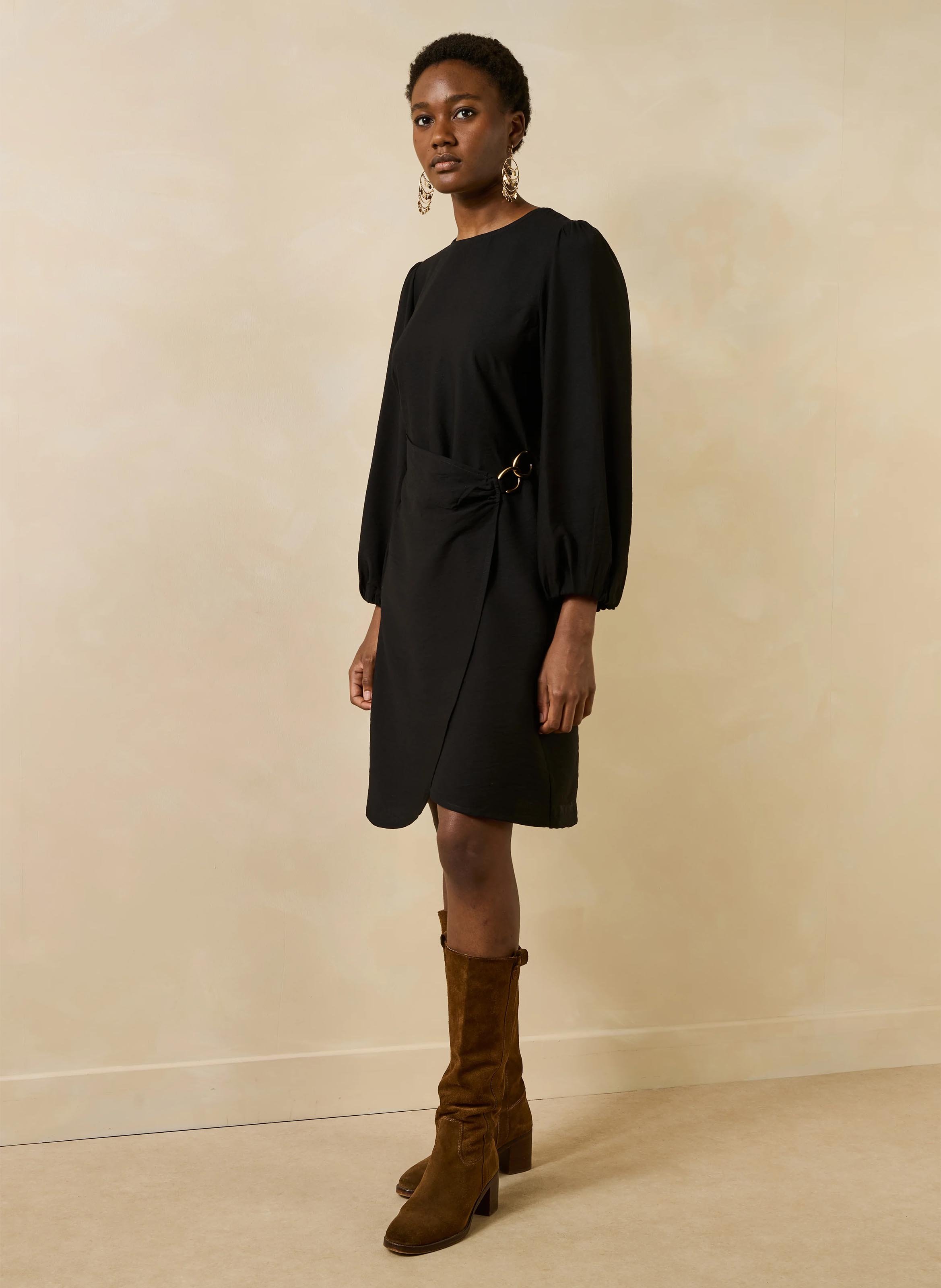 Straight Midi Dress LA FEE MARABOUTEE Black