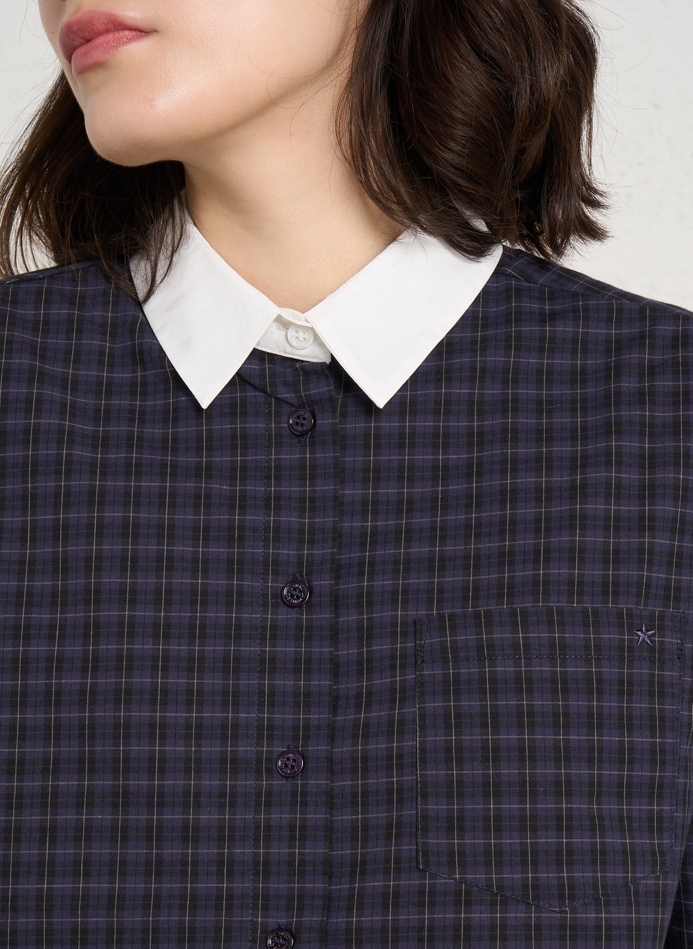 Chemise droite à carreaux en coton LA PETITE ETOILE Multicolore