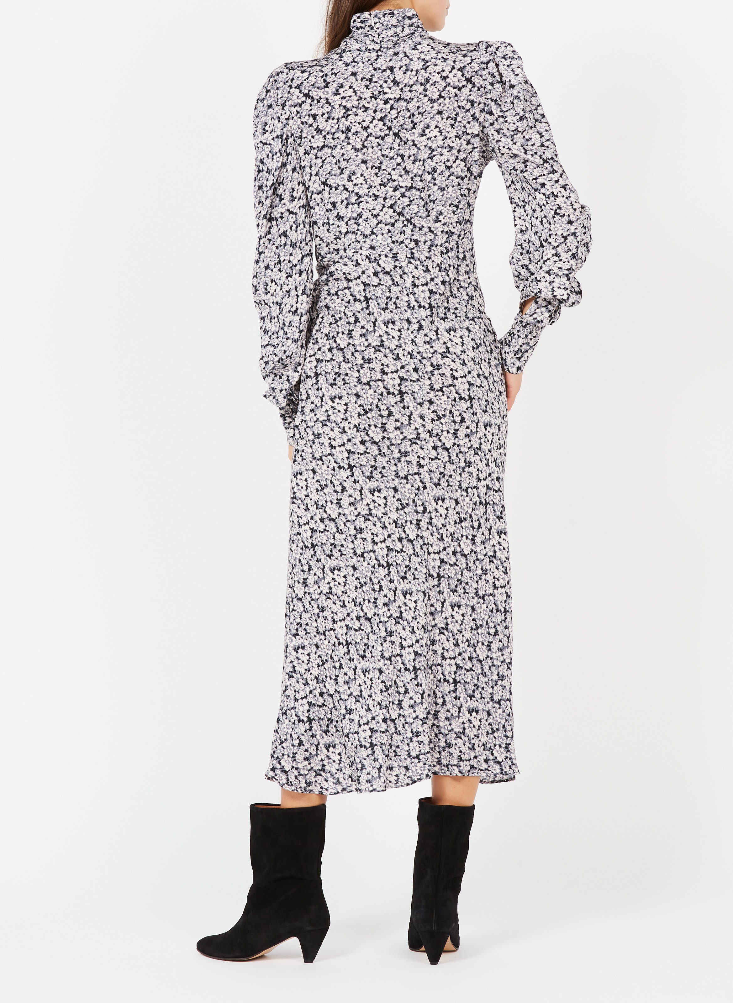 Heeled velvet mid-calf boots ANONYMOUS COPENHAGEN Black