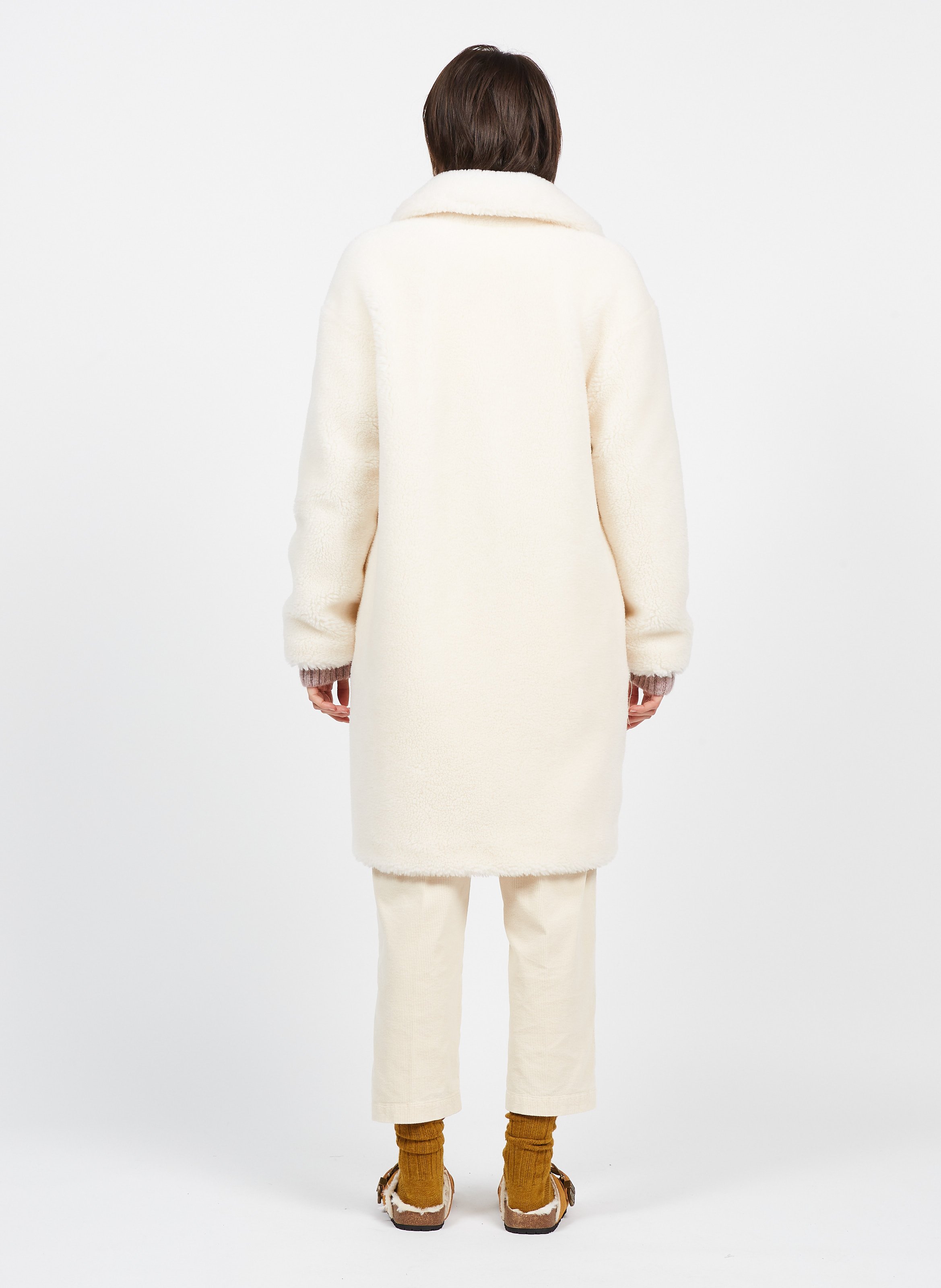 Long Faux Fur Coat White Stand Studio Women Place des Tendances