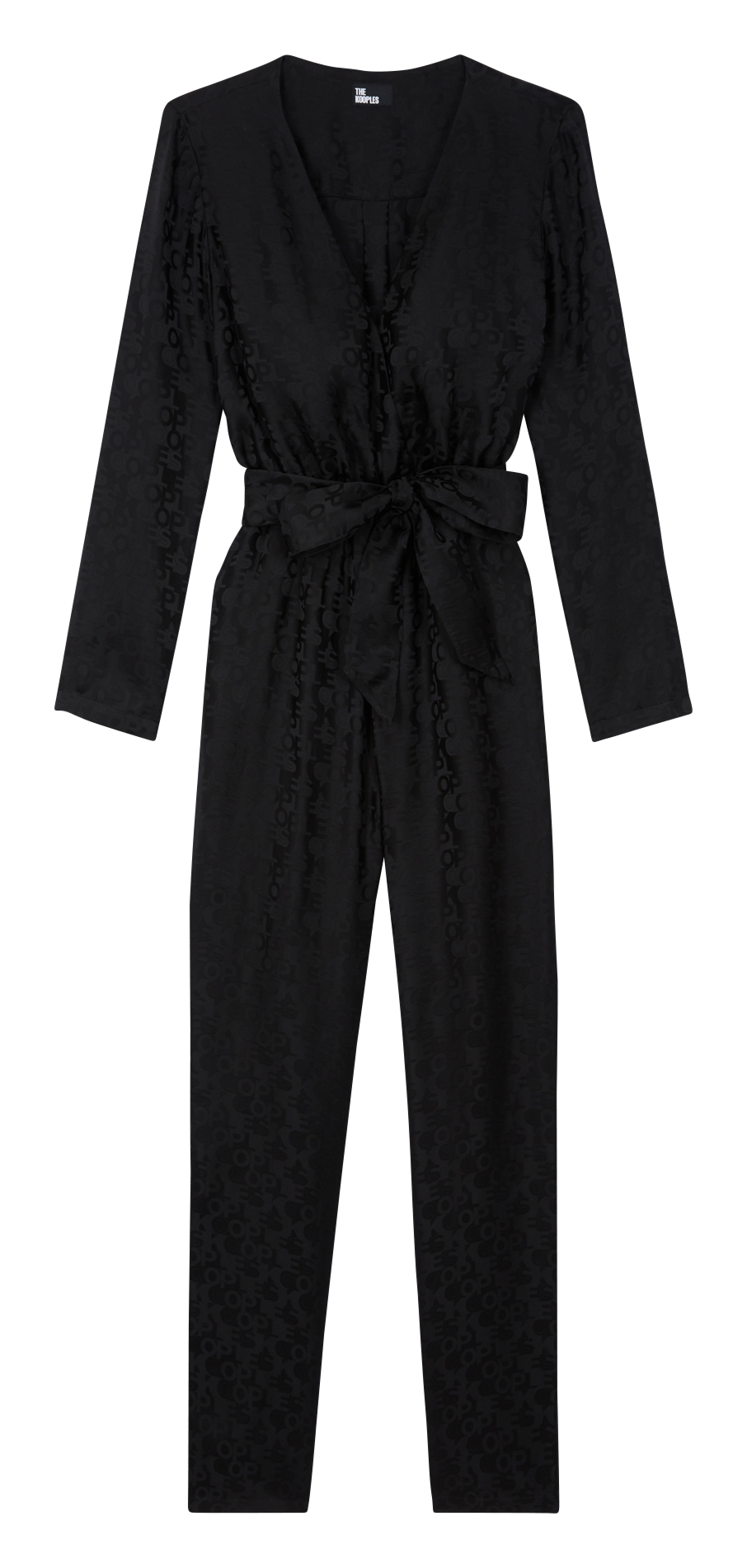 Jacquard jumpsuit with logo THE KOOPLES Black