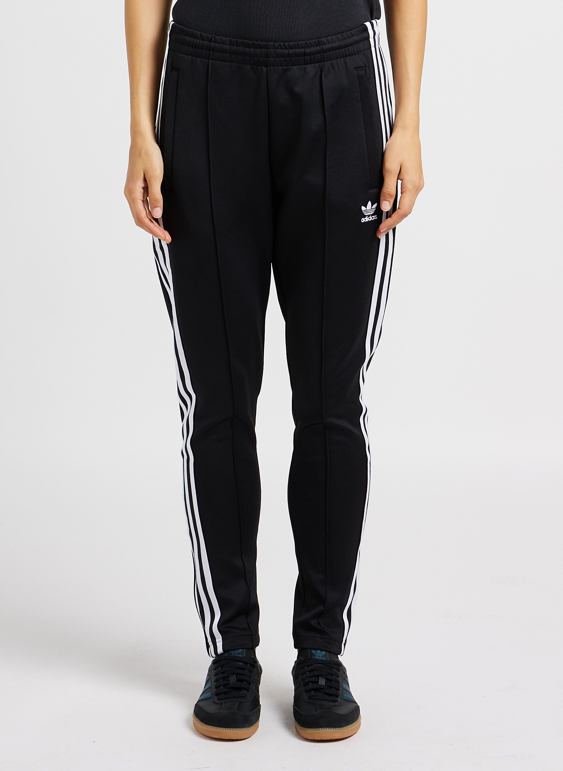 Black Three stripe slim fit jogging suit