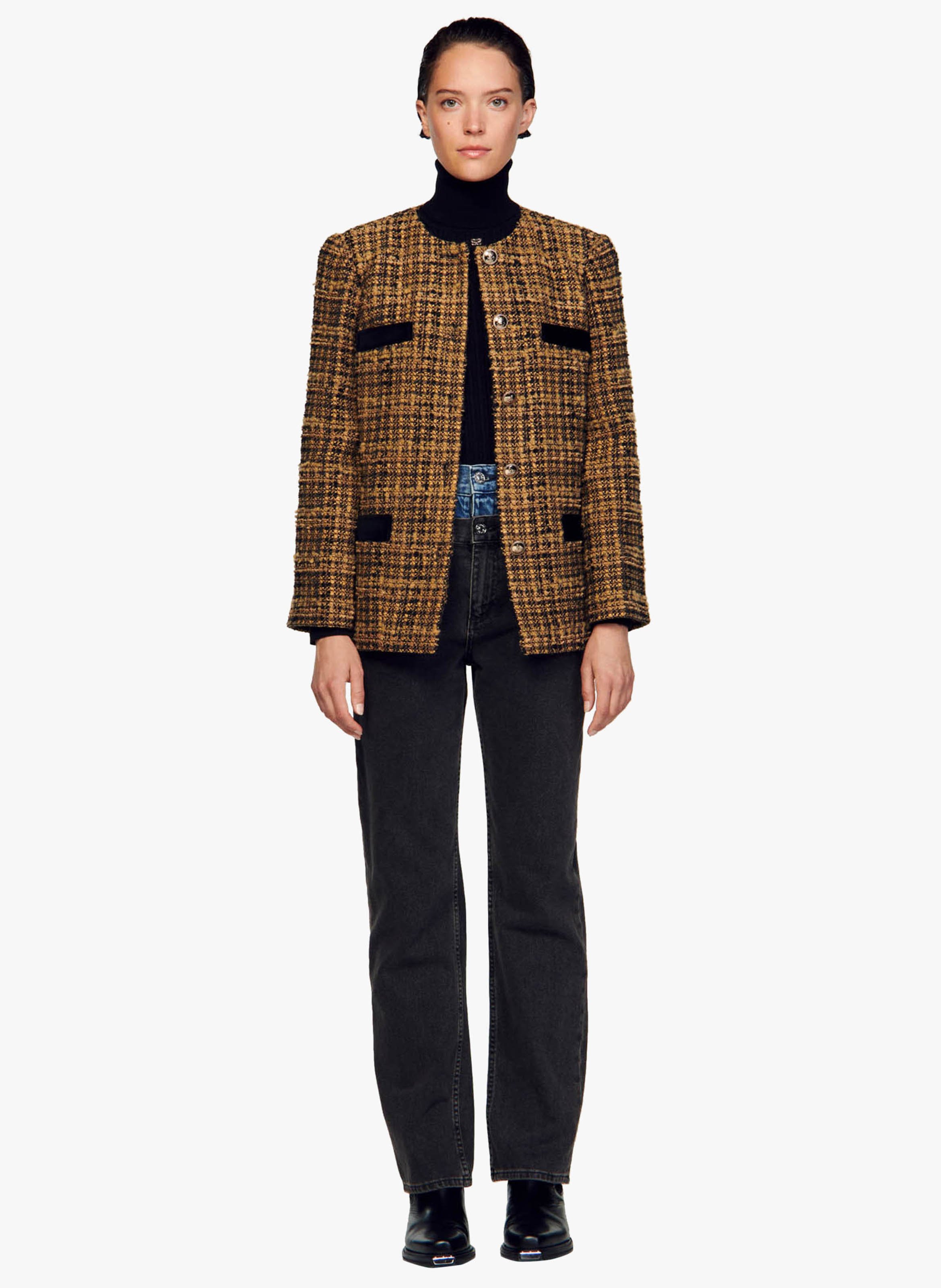 Sandro on sale tartan jacket