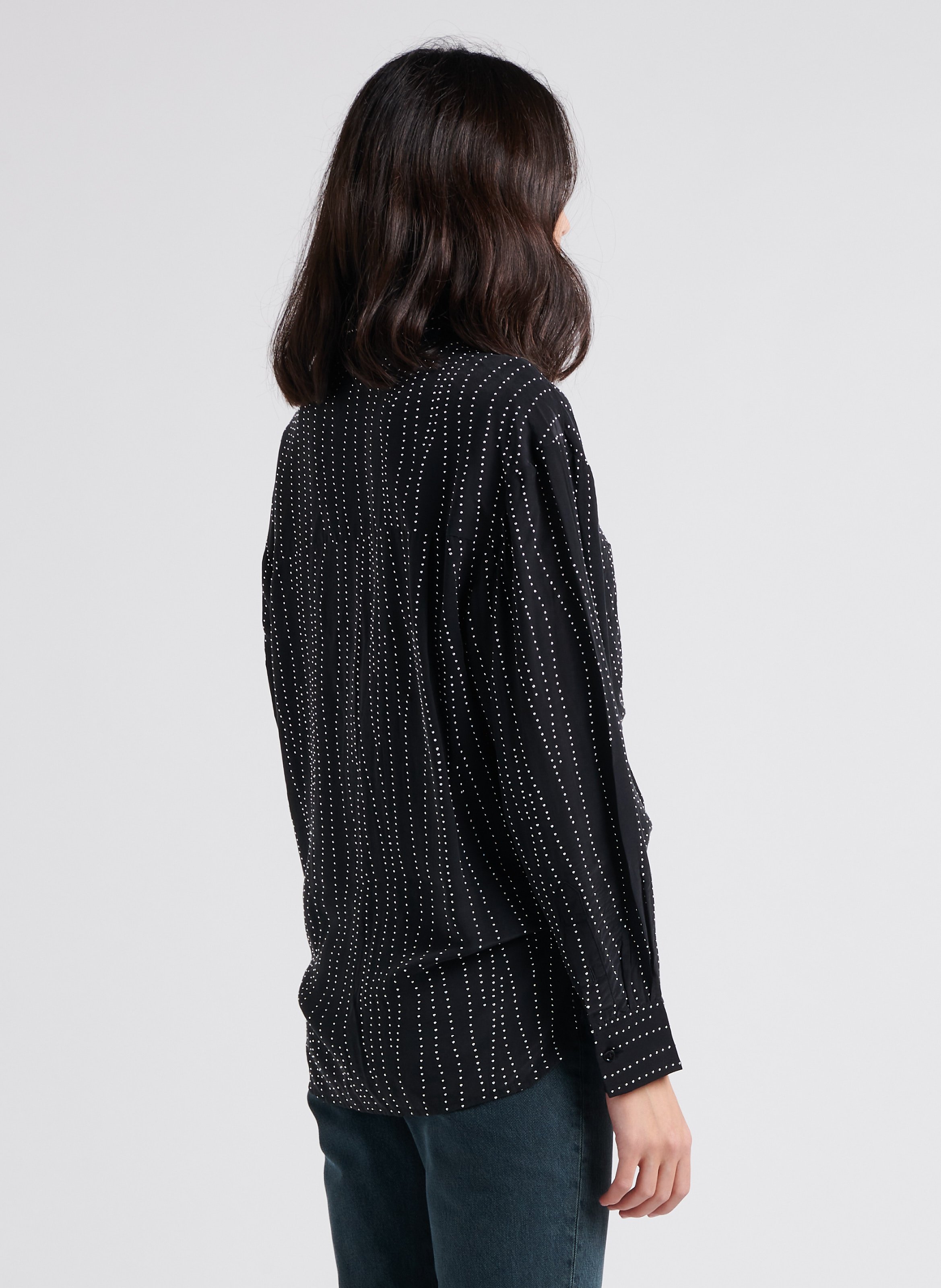 Chemise fluide à studs all over IRO Noir