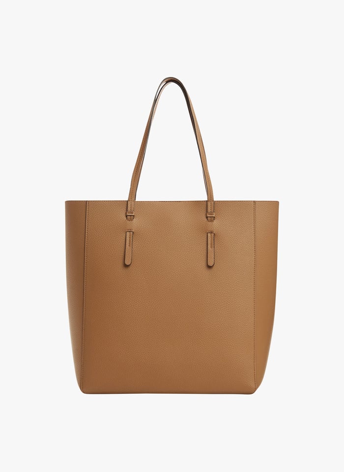 Mango leather tote bag hotsell