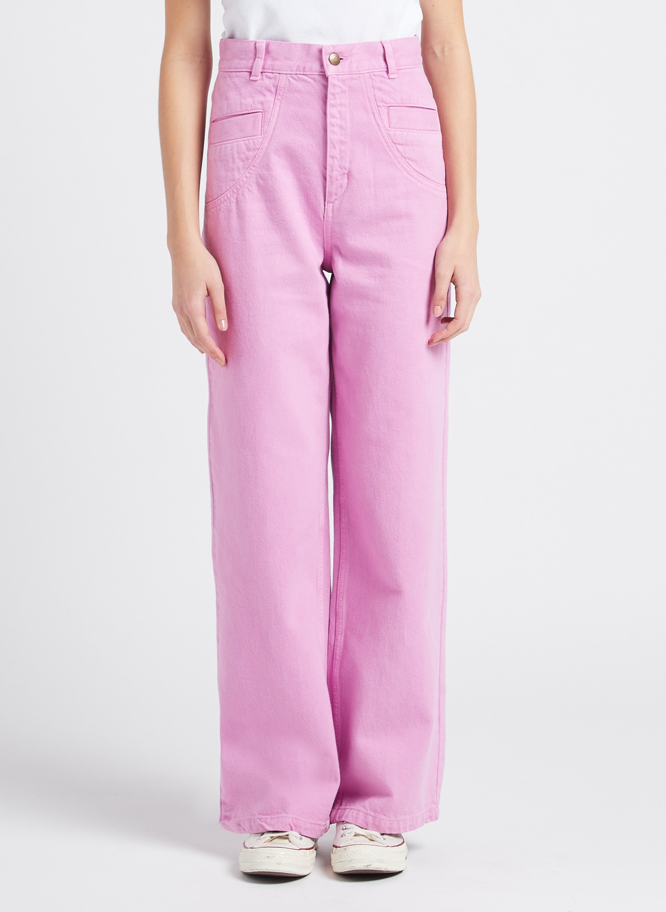 Jean large en coton INDEE Violet