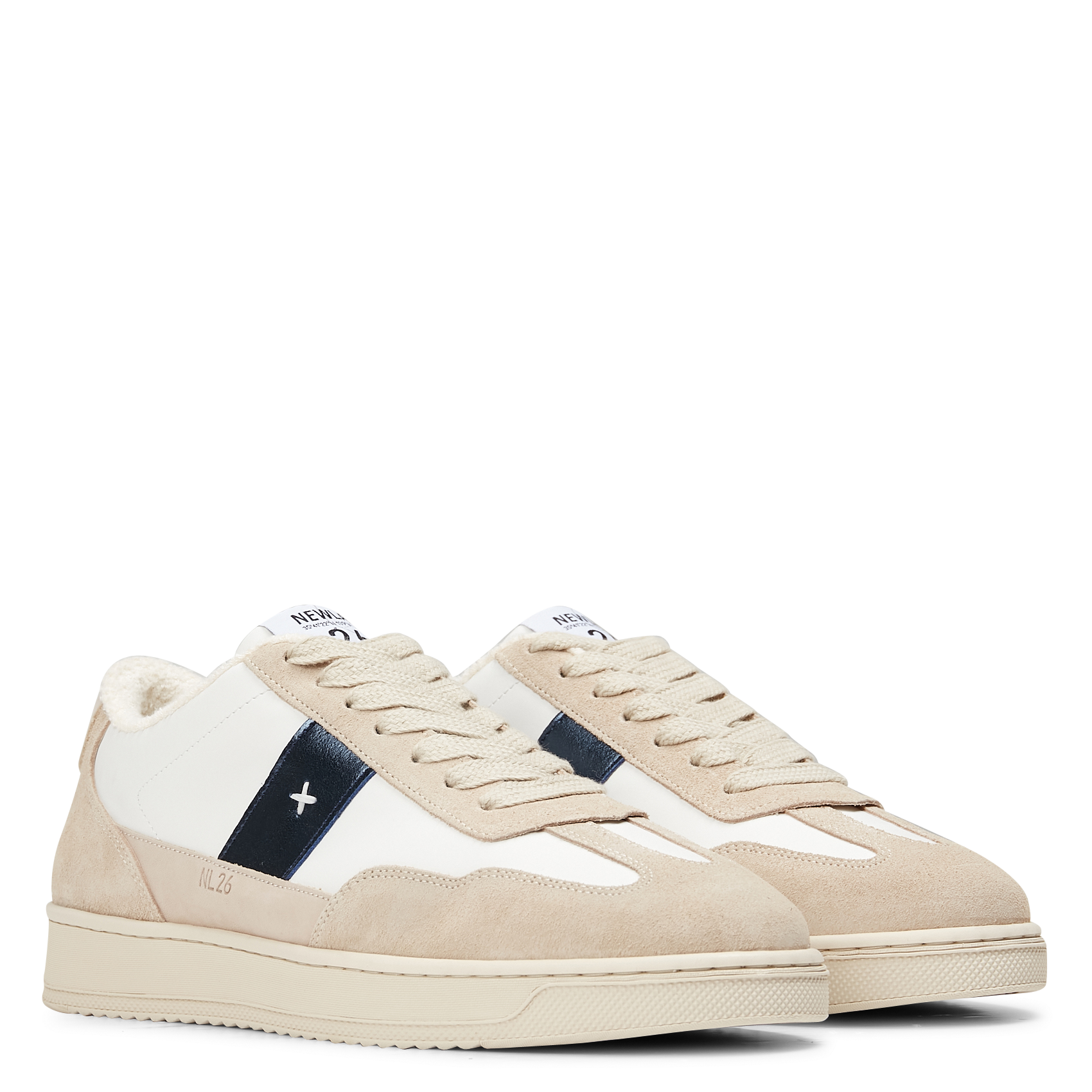 Baskets à semelle compensée en cuir Multicolore