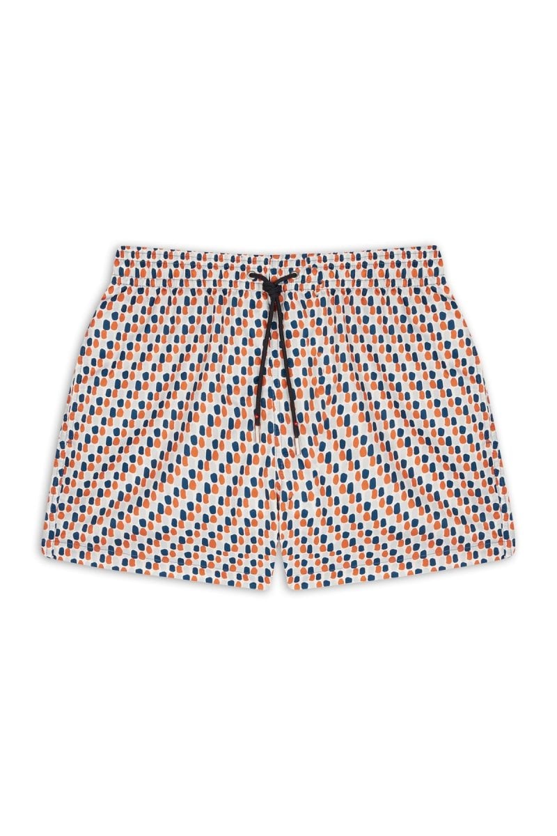 Printed swim shorts with elasticated waistband APNEE Orange