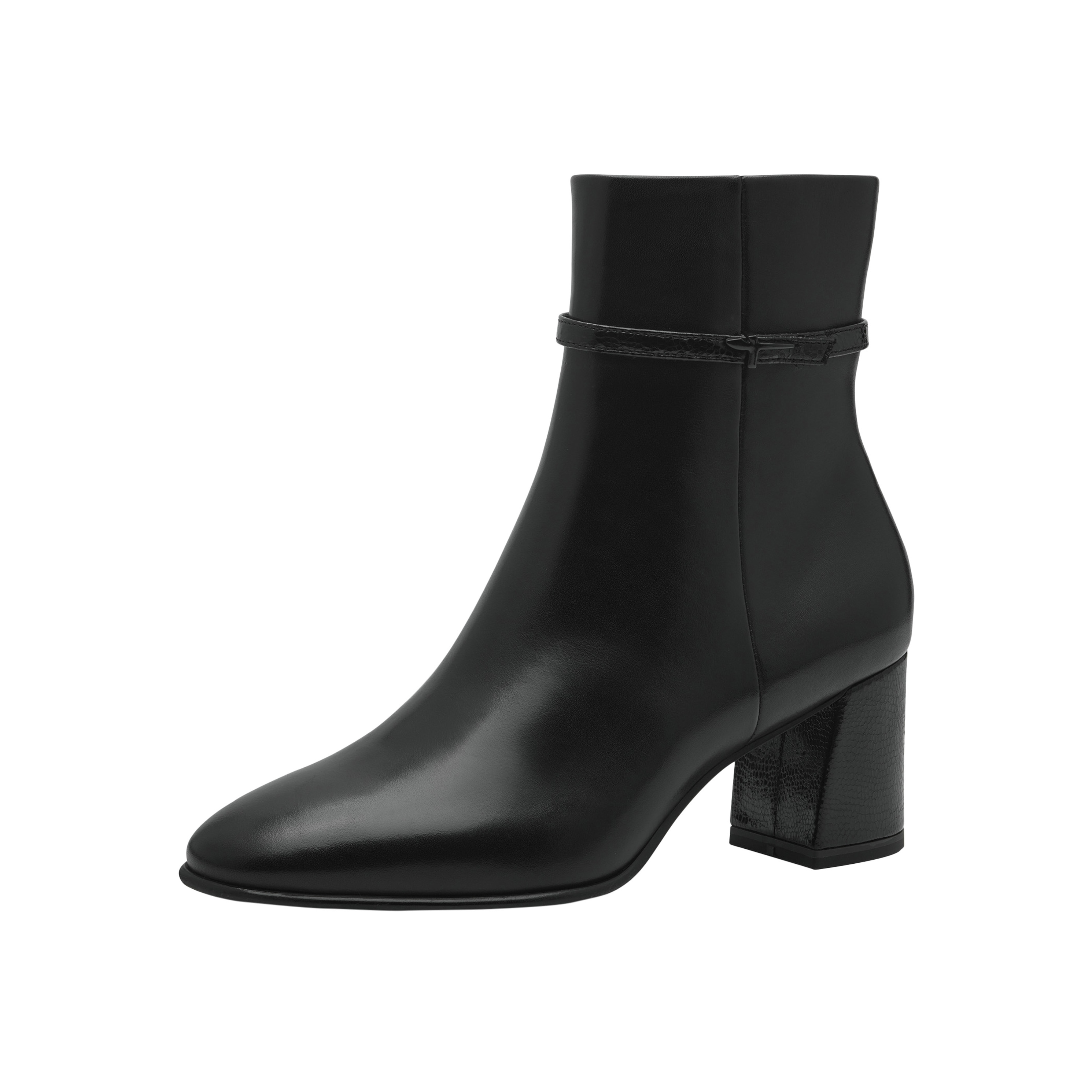 Leather ankle boot TAMARIS Black