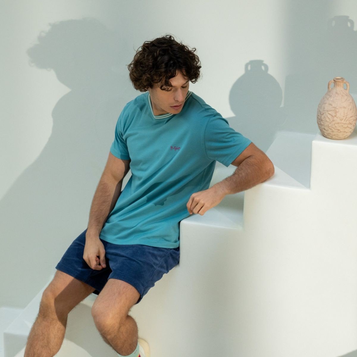 Organic cotton vintage T-shirt BILLYBELT Green