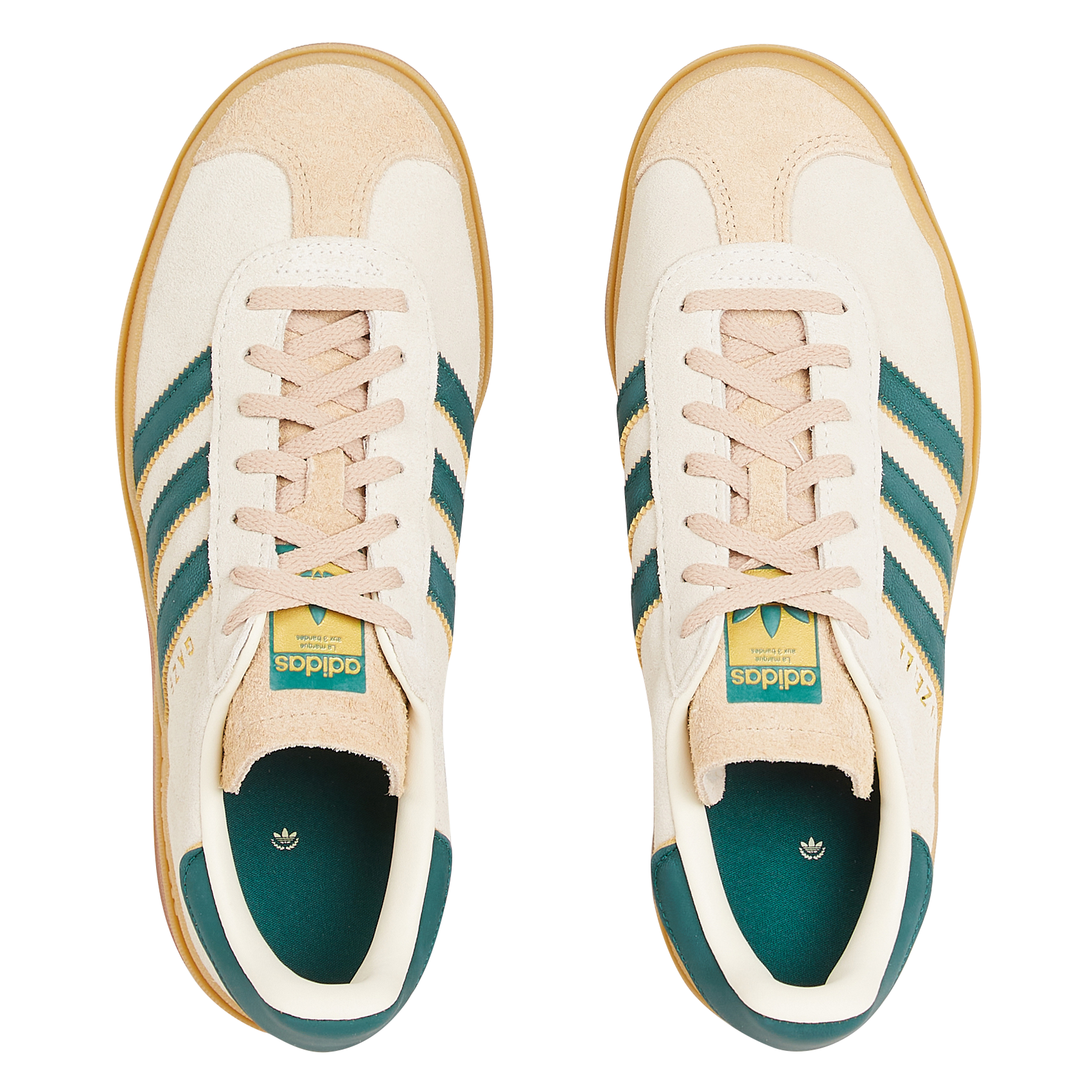 Baskets basses compensées en cuir ADIDAS Vert