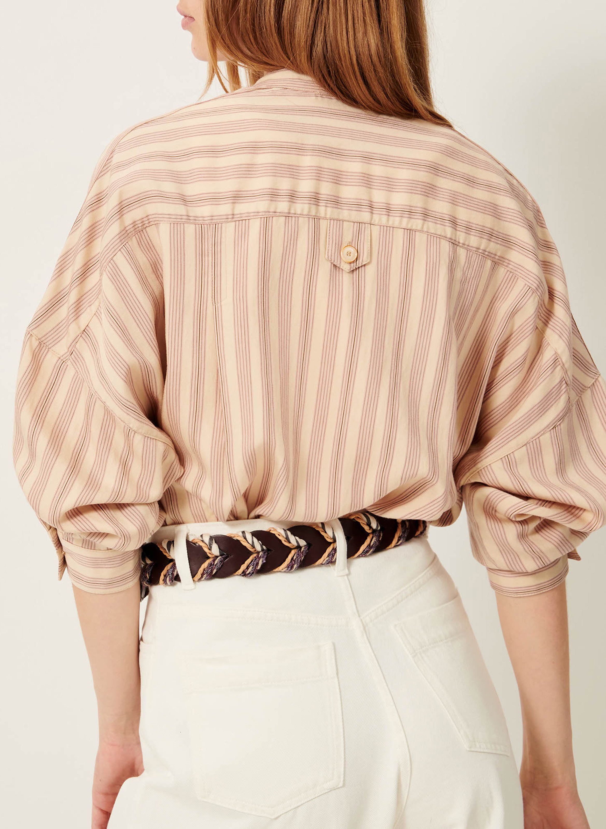 Chemise oversize col mao SESSUN Rose