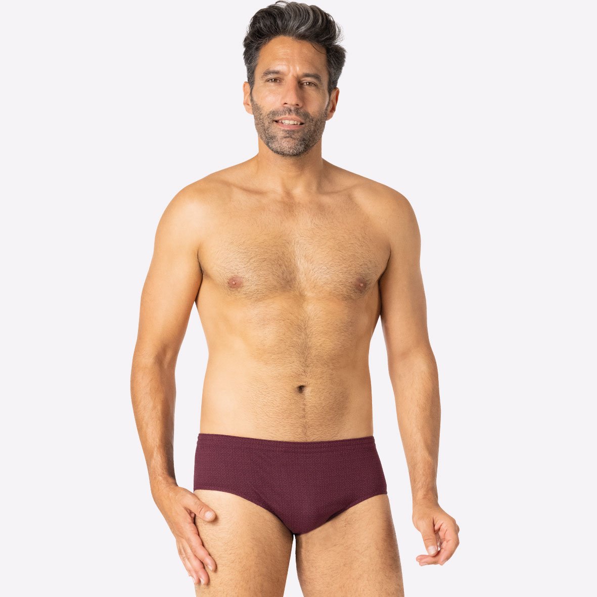 Pack of 3 high-waisted closed men's fancy briefs by Eminence EMINENCE Blue