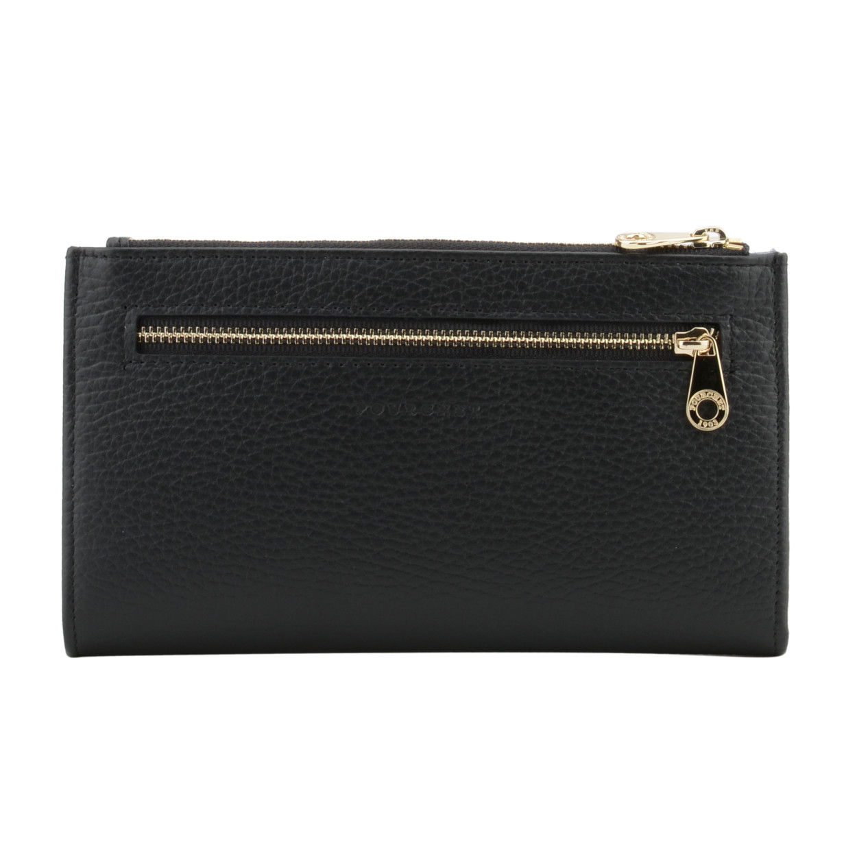 Leather multi-compartment wallet POURCHET Black