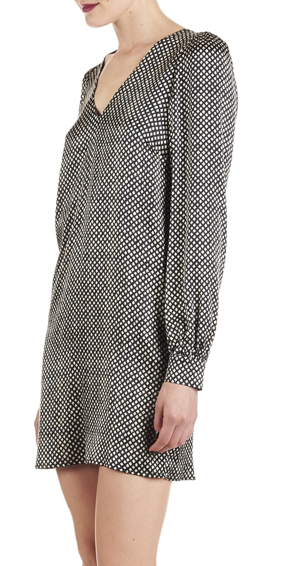 Stretch silk dress ATTIC AND BARN Black