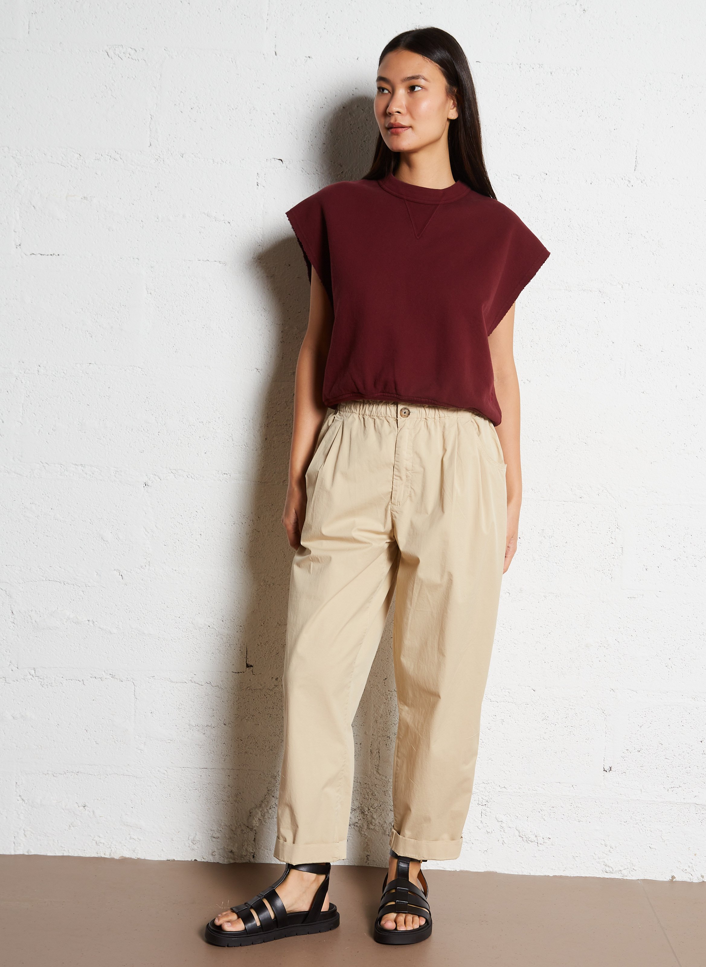 Cotton-blend chinos BELLEROSE Beige