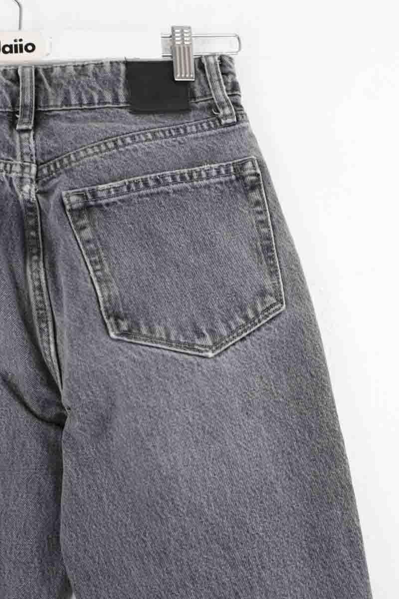 Jean droit en coton Gris