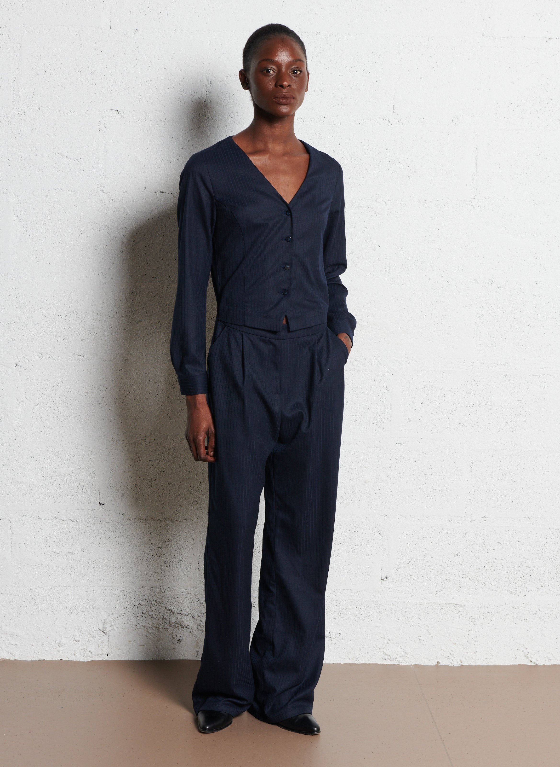 Combinaison droite rayée ONE STEP Bleu