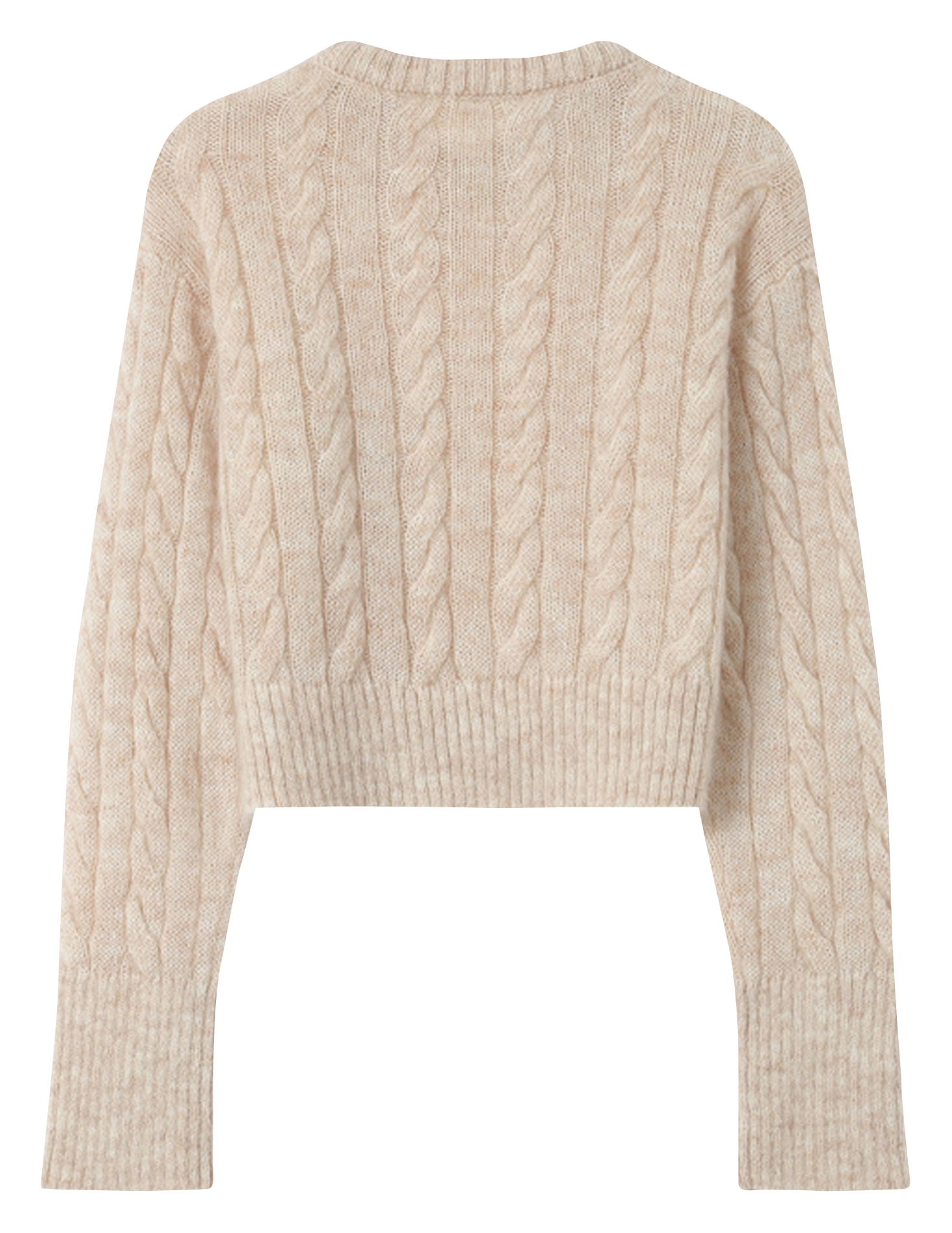 Pull col rond en laine mélangée GRACE ET MILA Jaune