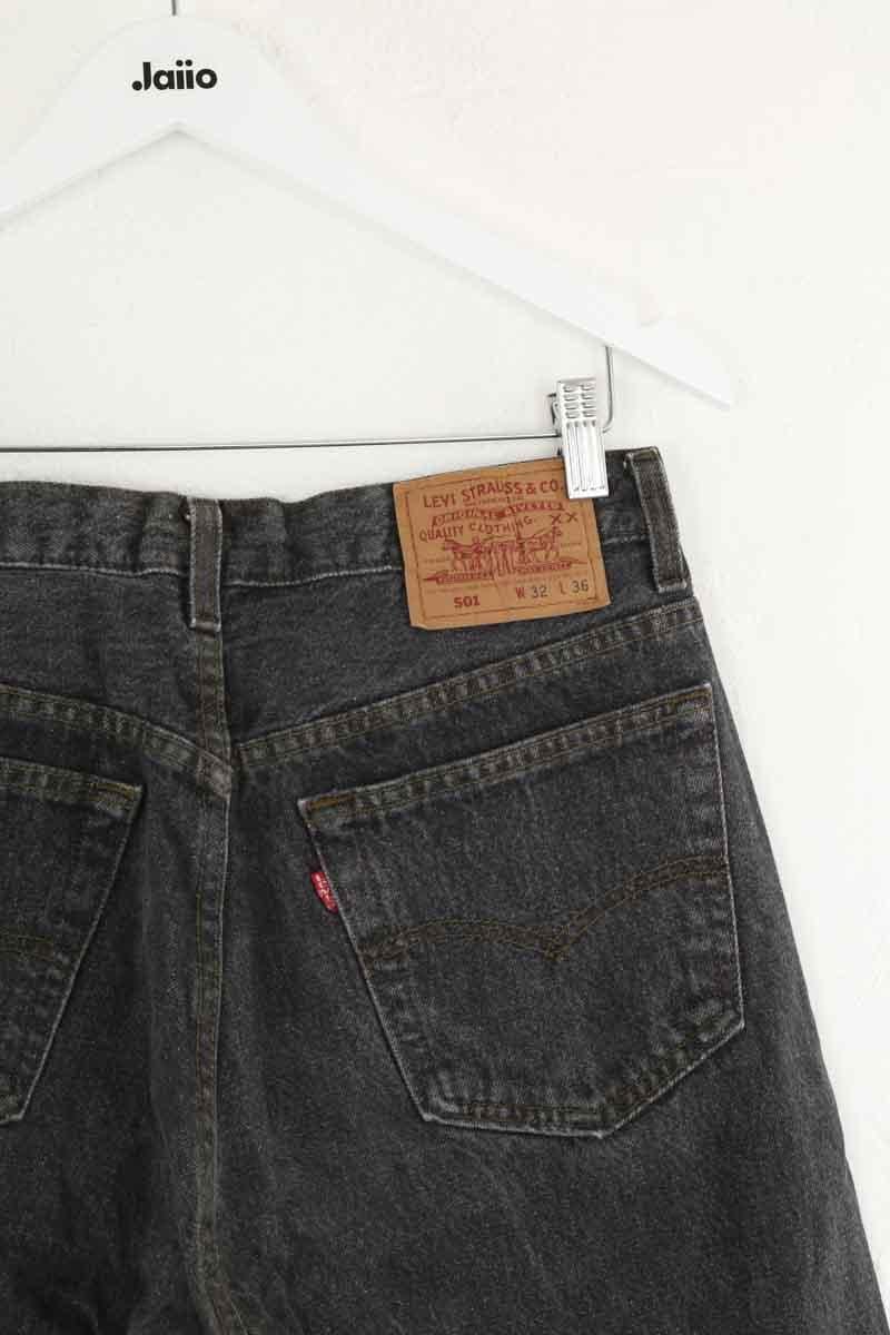 501? straight cotton jeans LEVI'S - Seconde main Black