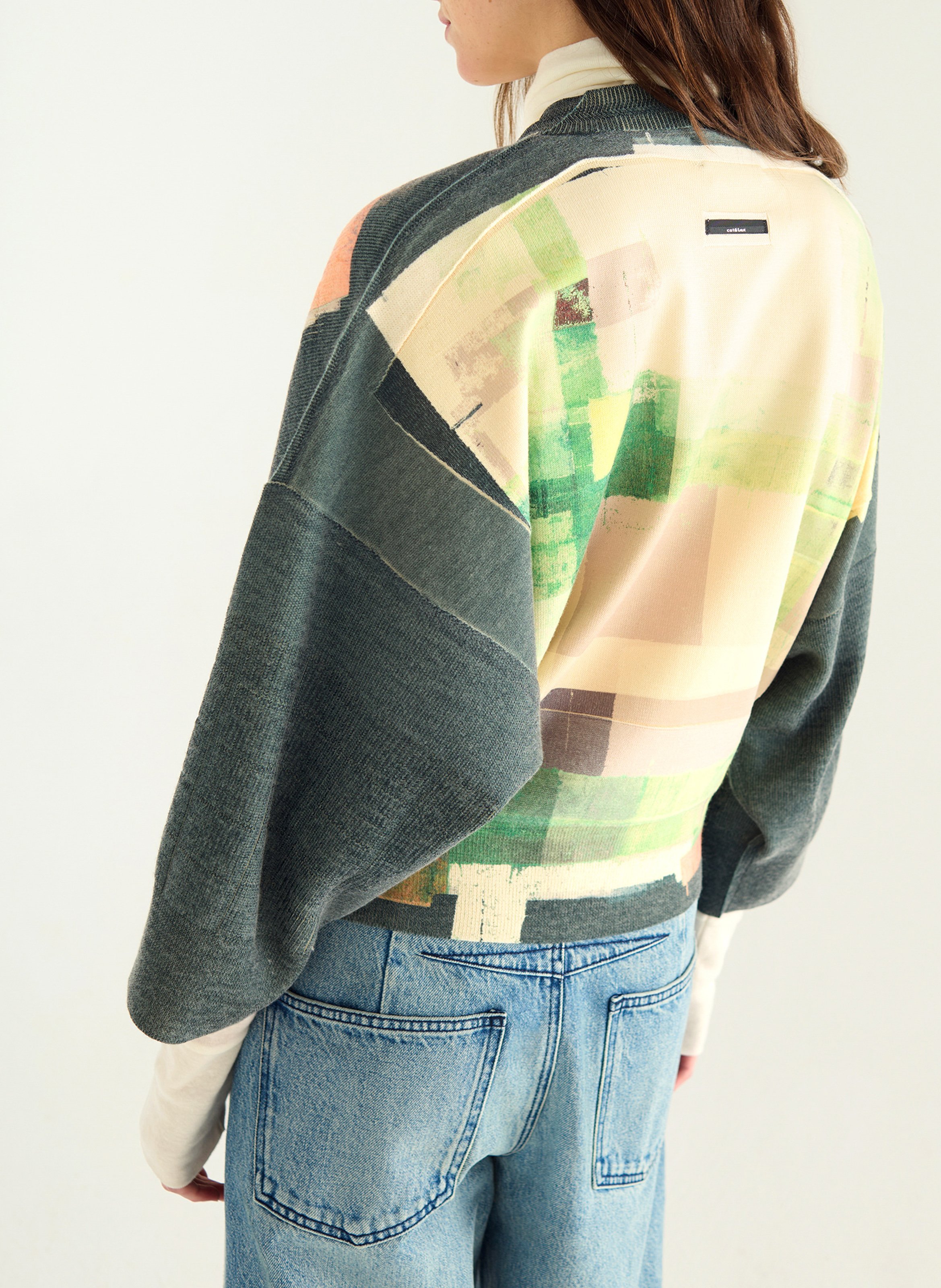 Pull oversize col rond COTELAC Vert