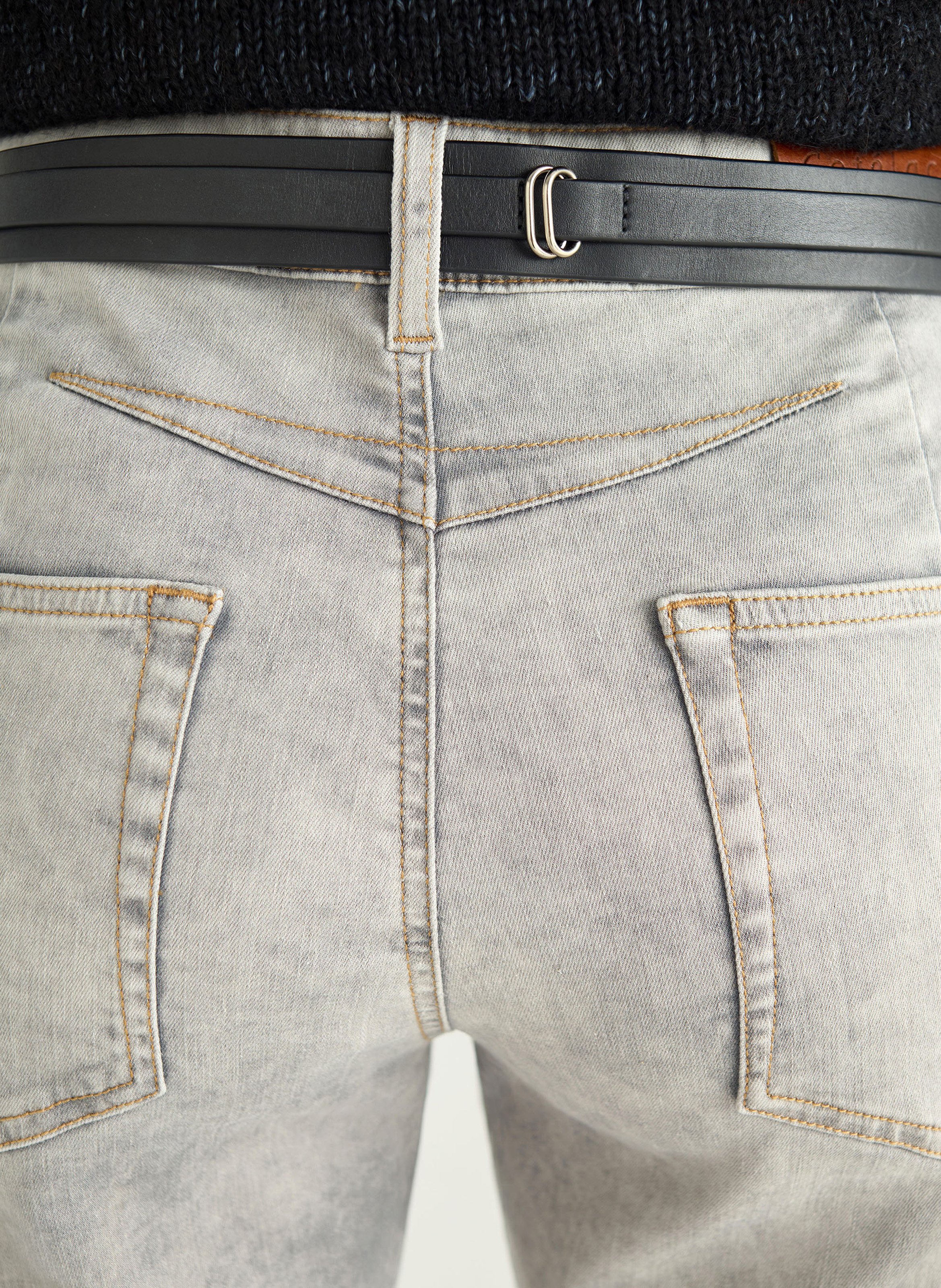 Jean slim en coton mélangé ACOTE Noir