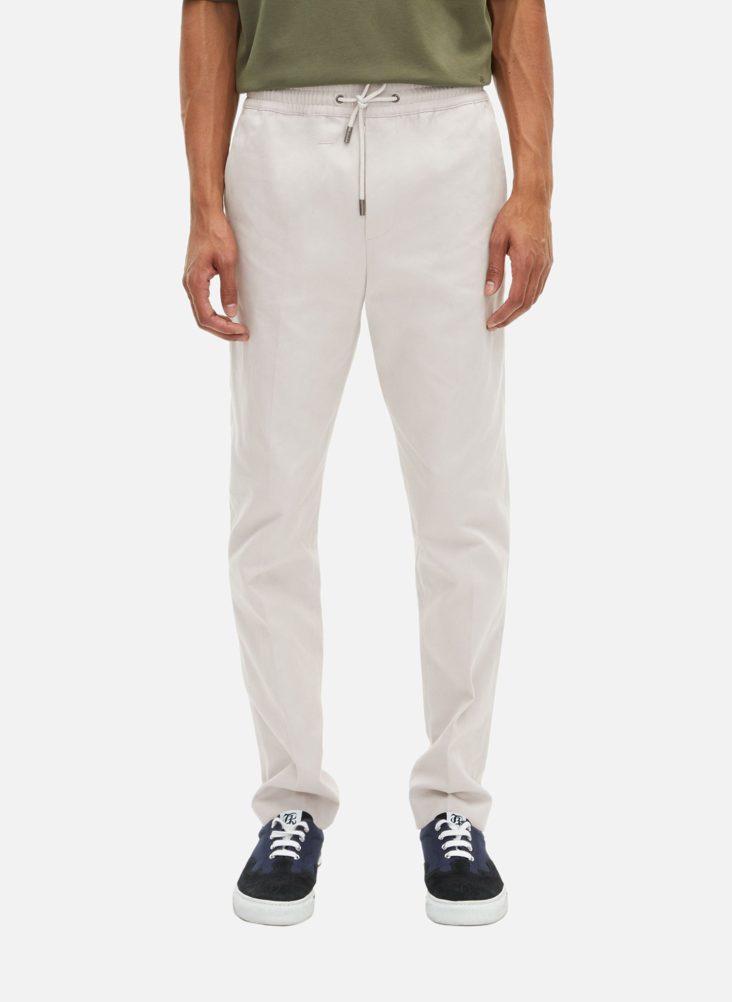 Elasticated-waist straight trousers THE KOOPLES Grey