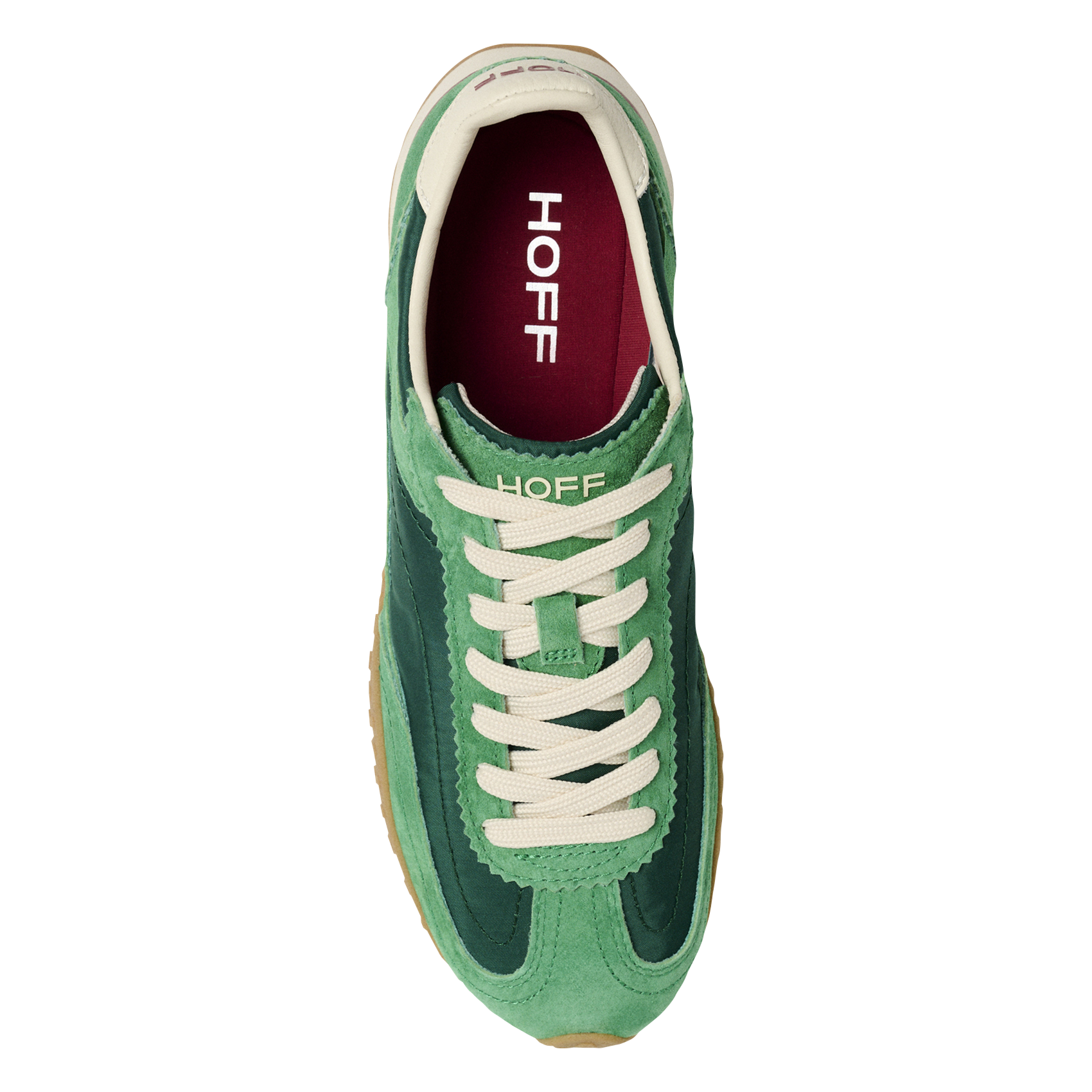 Niedrige Sneaker aus Leder-Mix HOFF Grun