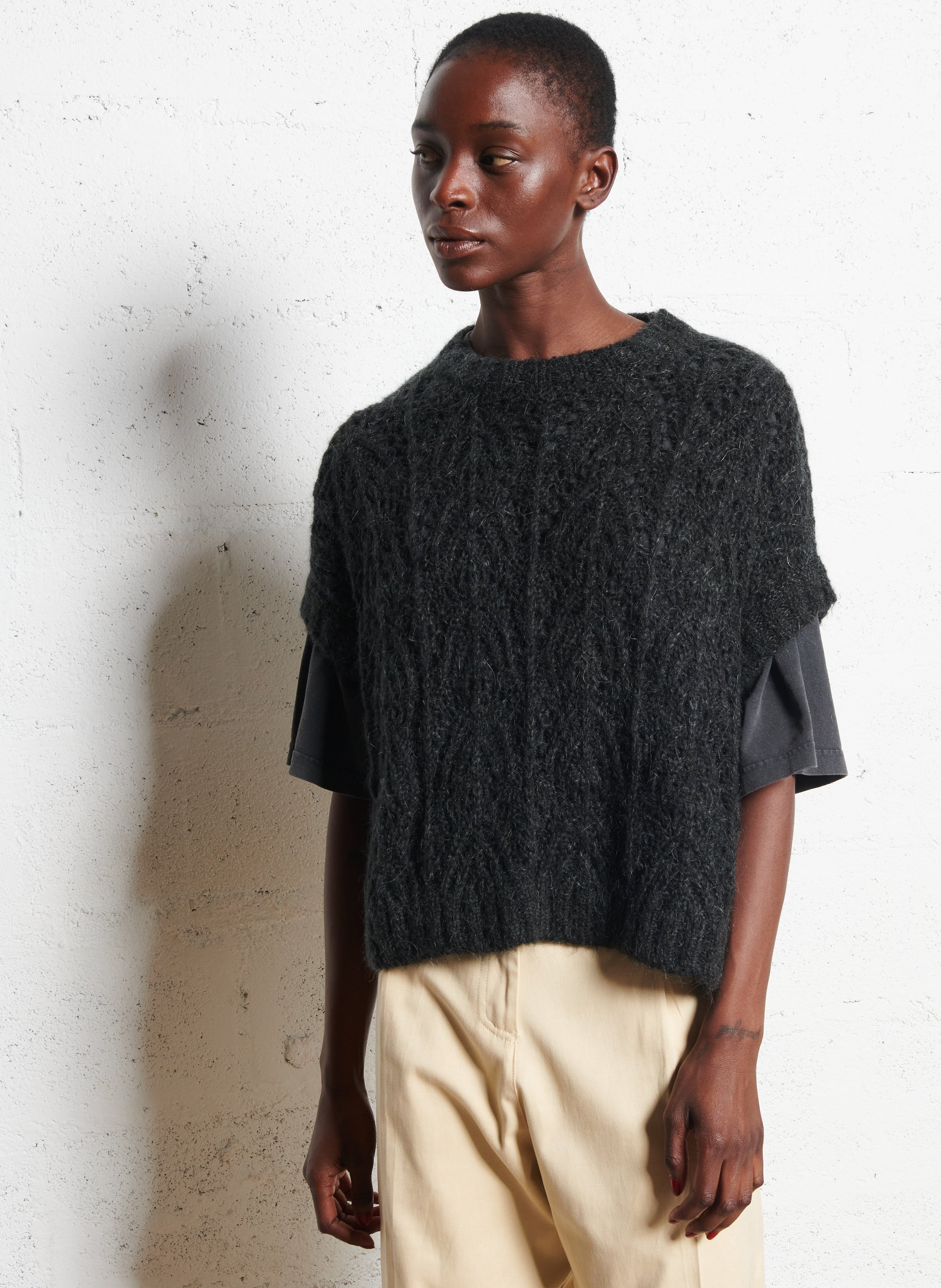 T-shirt met korte mouwen, ronde hals, effen BELLEROSE Veelkleurig