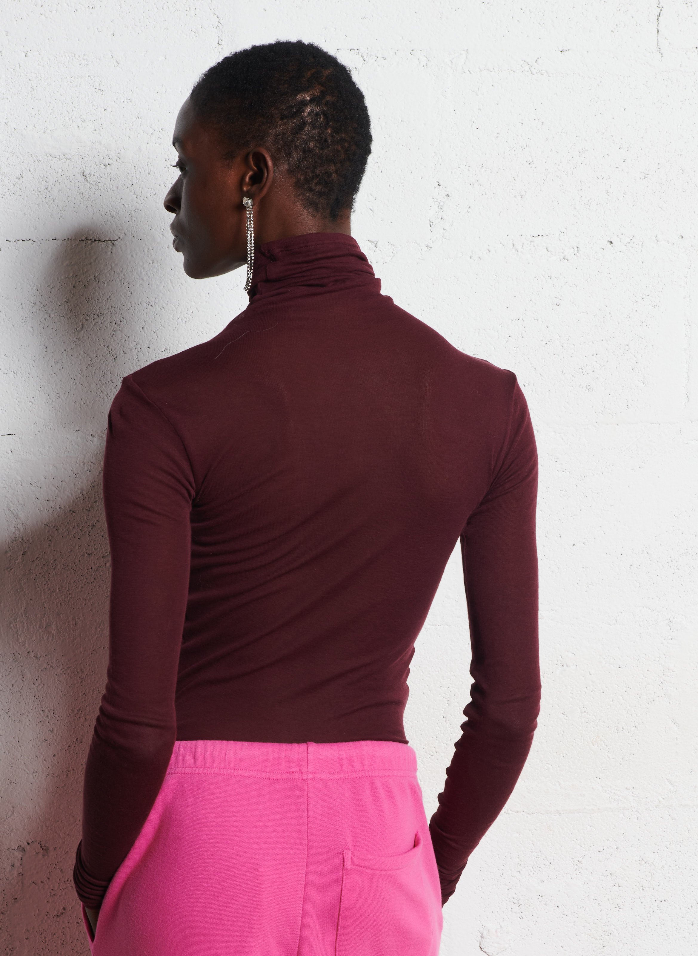 Opyntale high-neck cotton T-shirt AMERICAN VINTAGE Purple