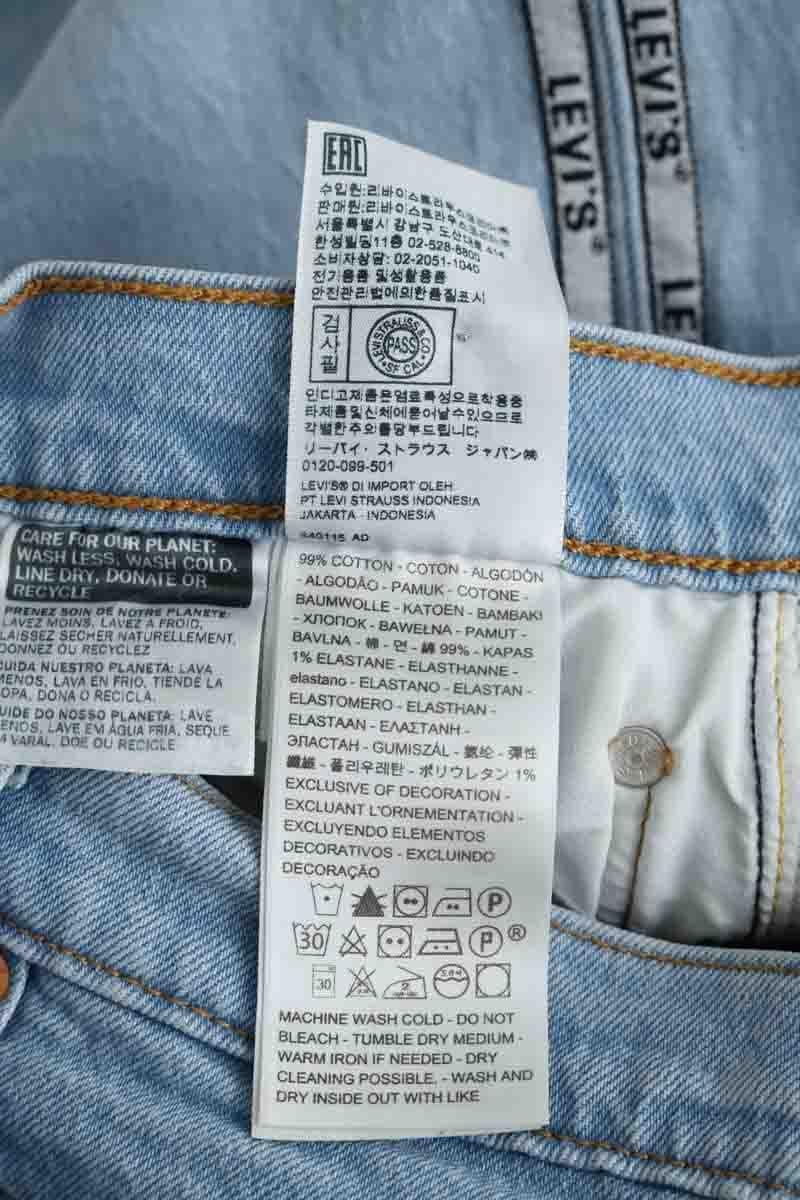 Cotton straight jeans LEVI'S - Seconde main Blue