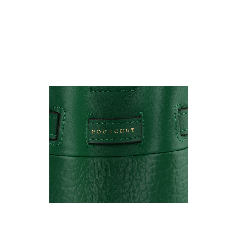 Shoulder bag - cowhide leather POURCHET Green