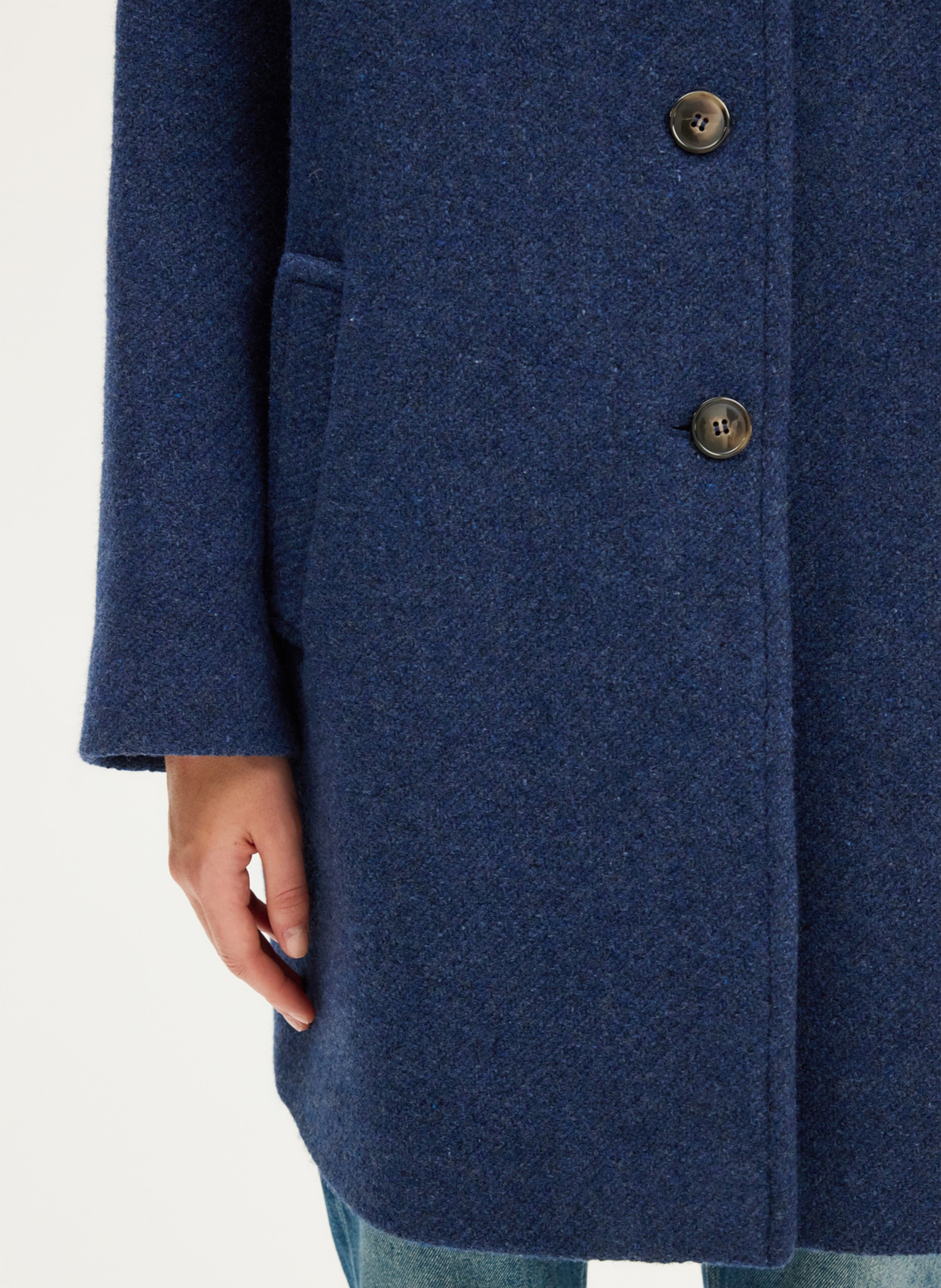 Straight buttoned coat PABLO Blue