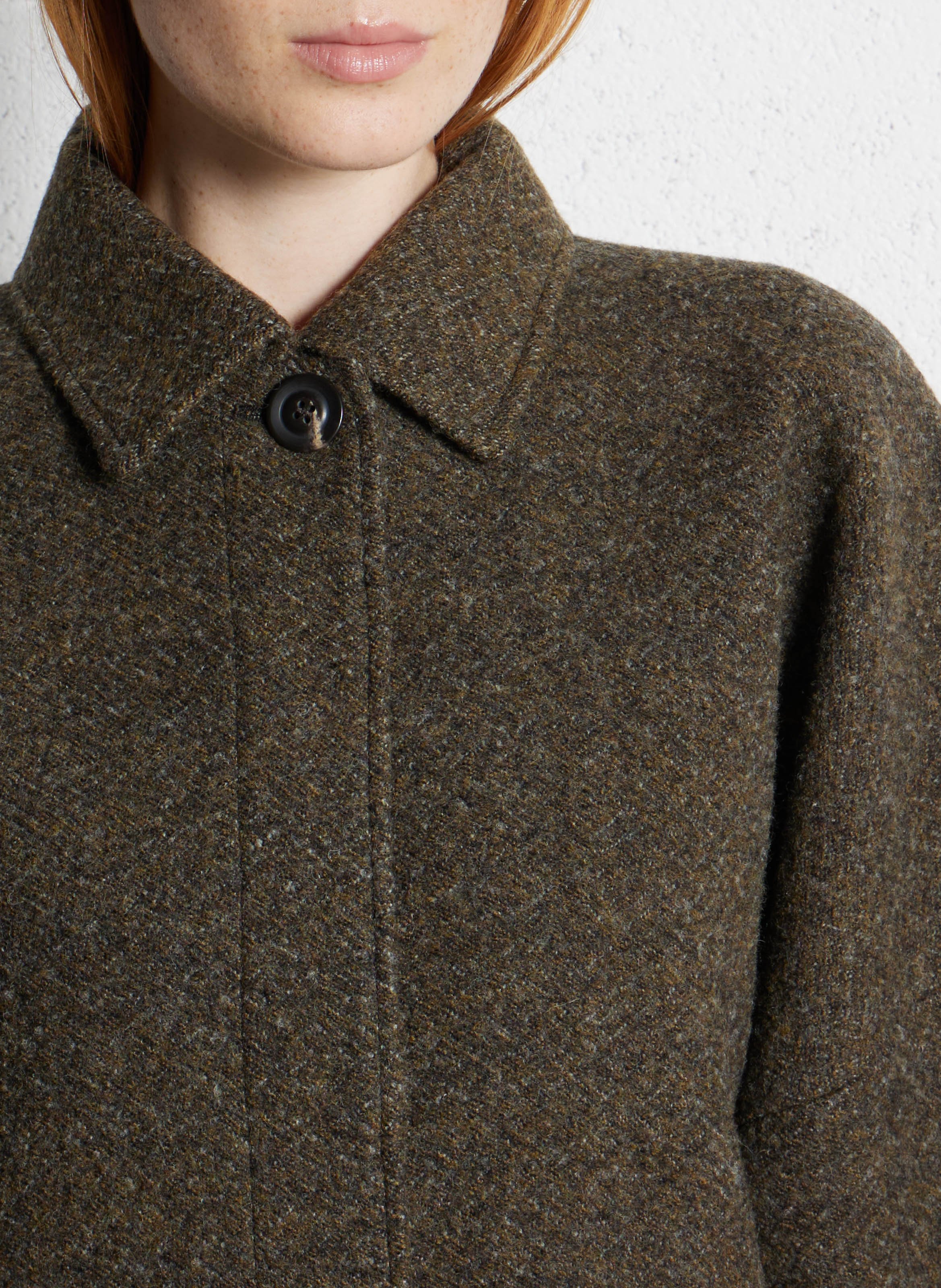 Lange wollen jas SOEUR Kaki