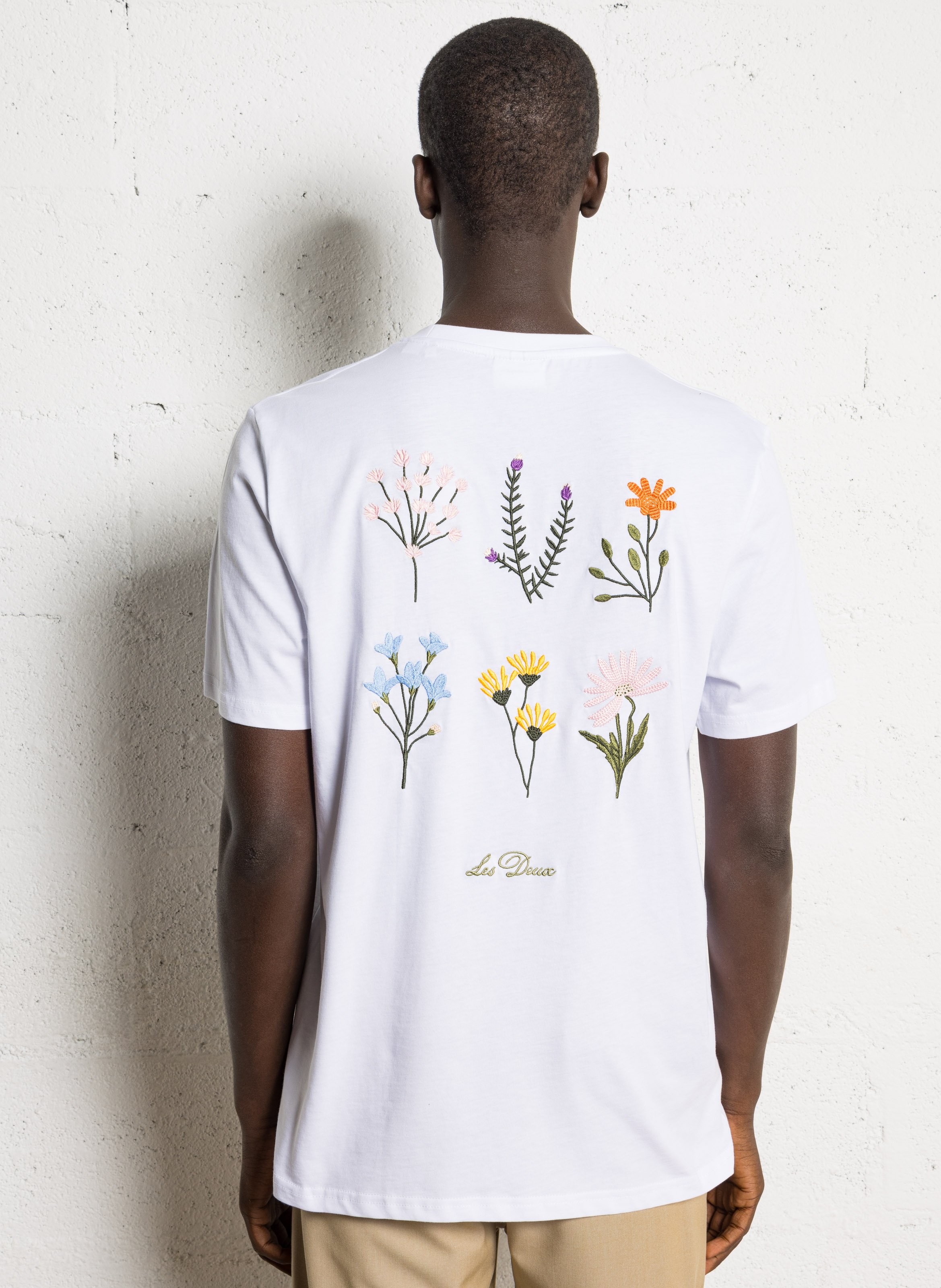 Straight-cut organic cotton T-shirt LES DEUX White