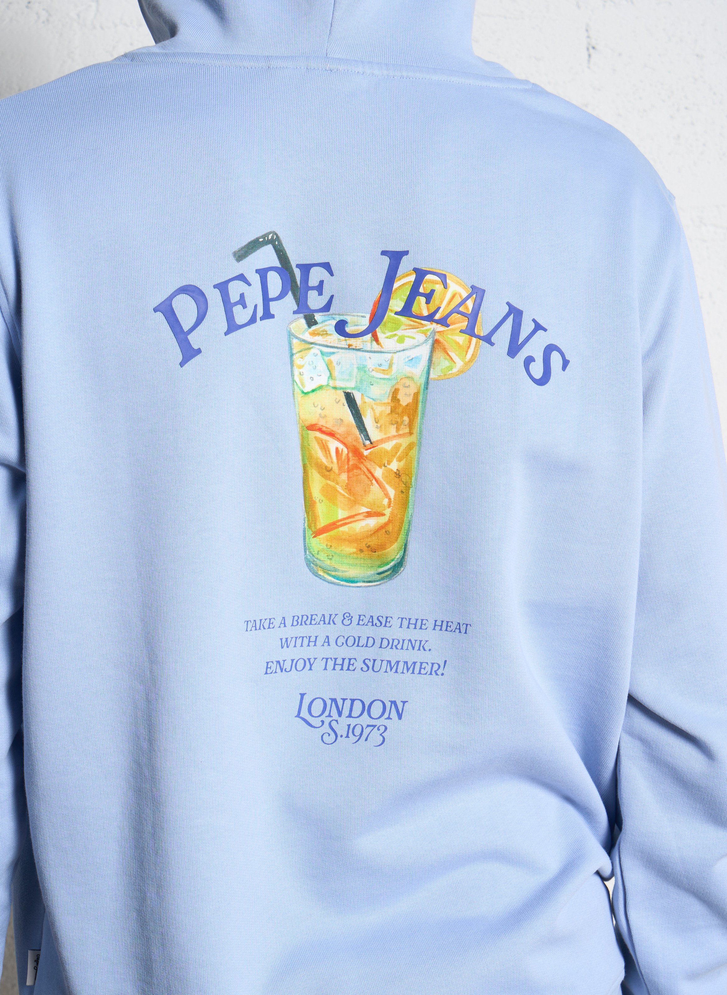 Camiliday round-neck sleeveless cotton top PEPE JEANS Blue