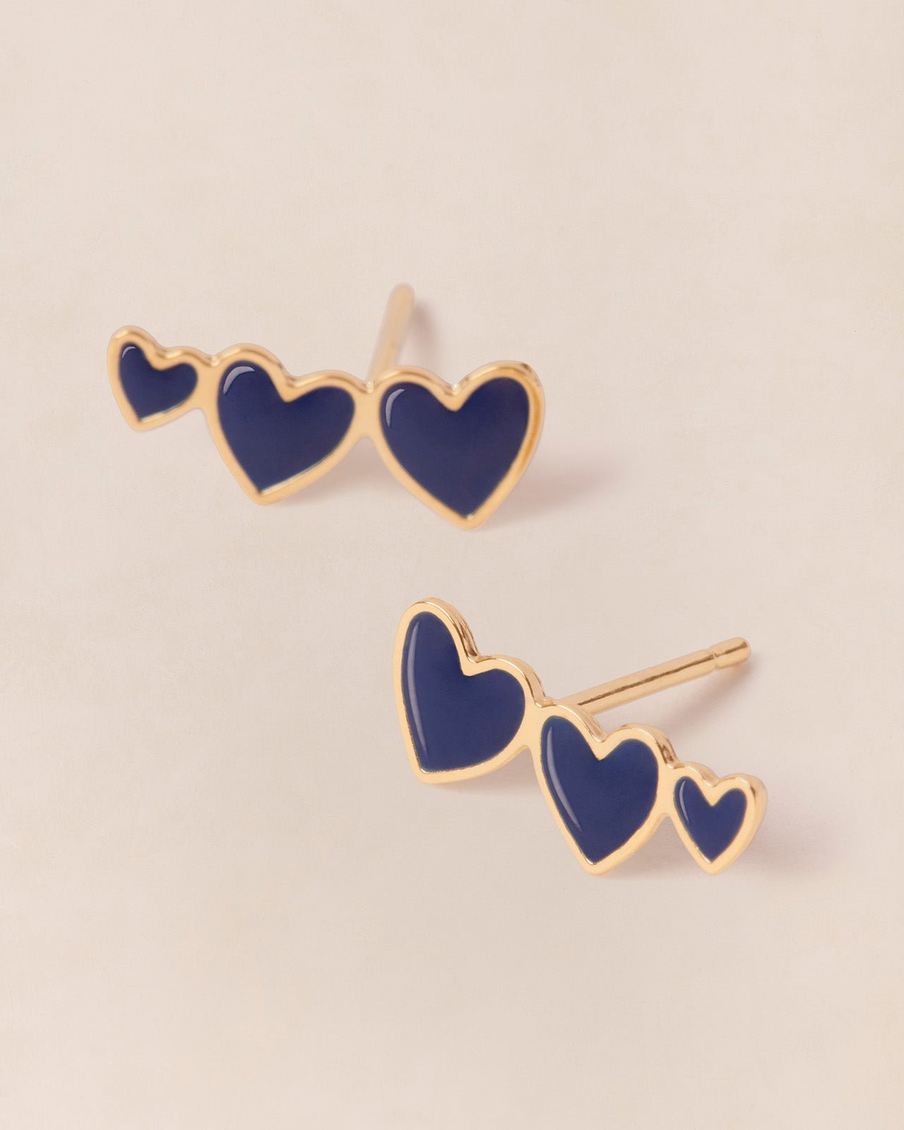 The 3 hearts earrings EMOI EMOI Blue