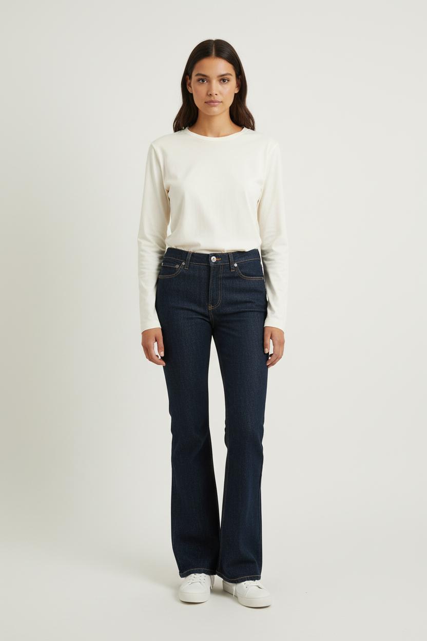 Cropped slim jeans with studs INES DE LA FRESSANGE - Seconde main Blue