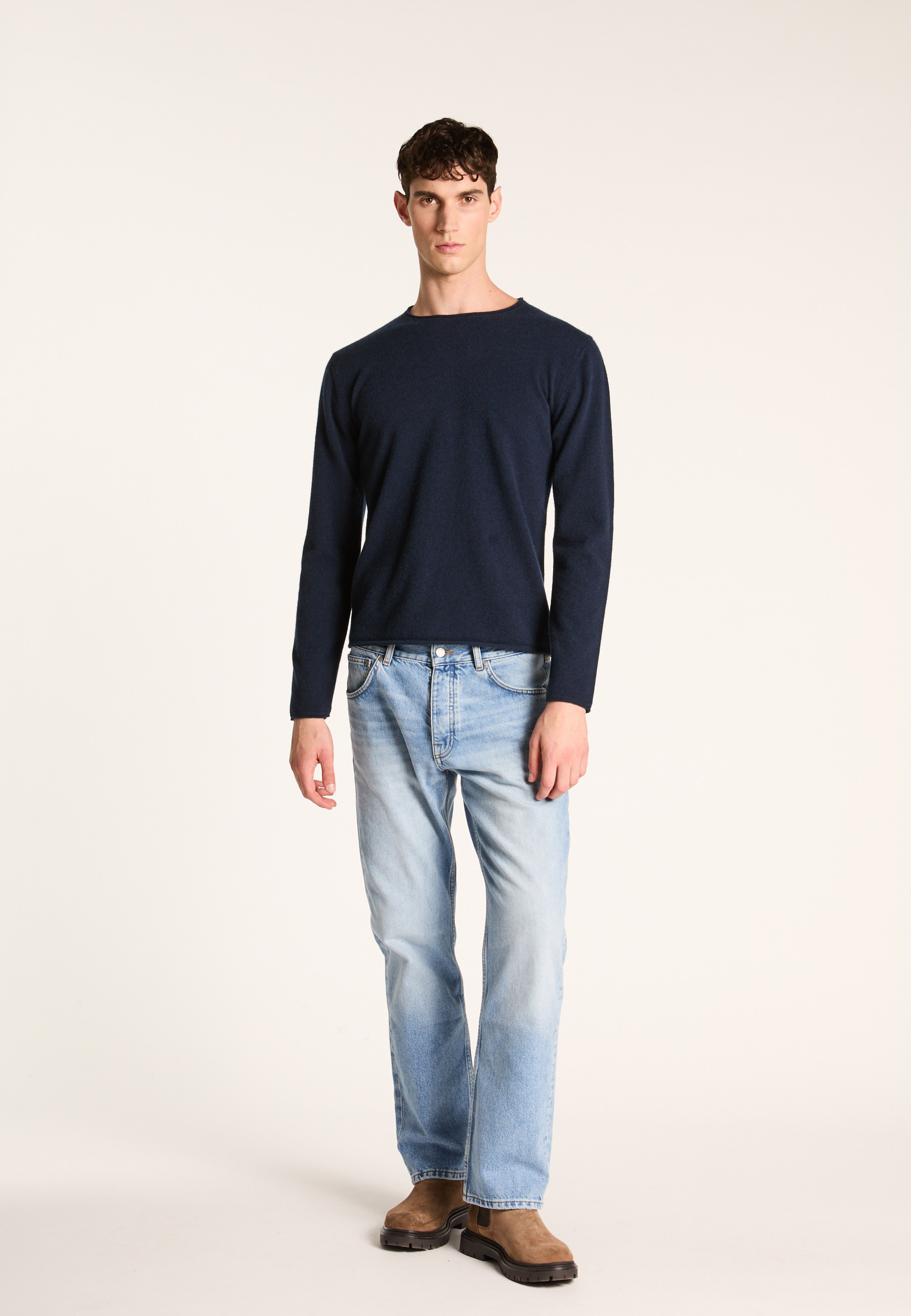 Cashmere sweater with rolled turtleneck MAISON MONTAGUT