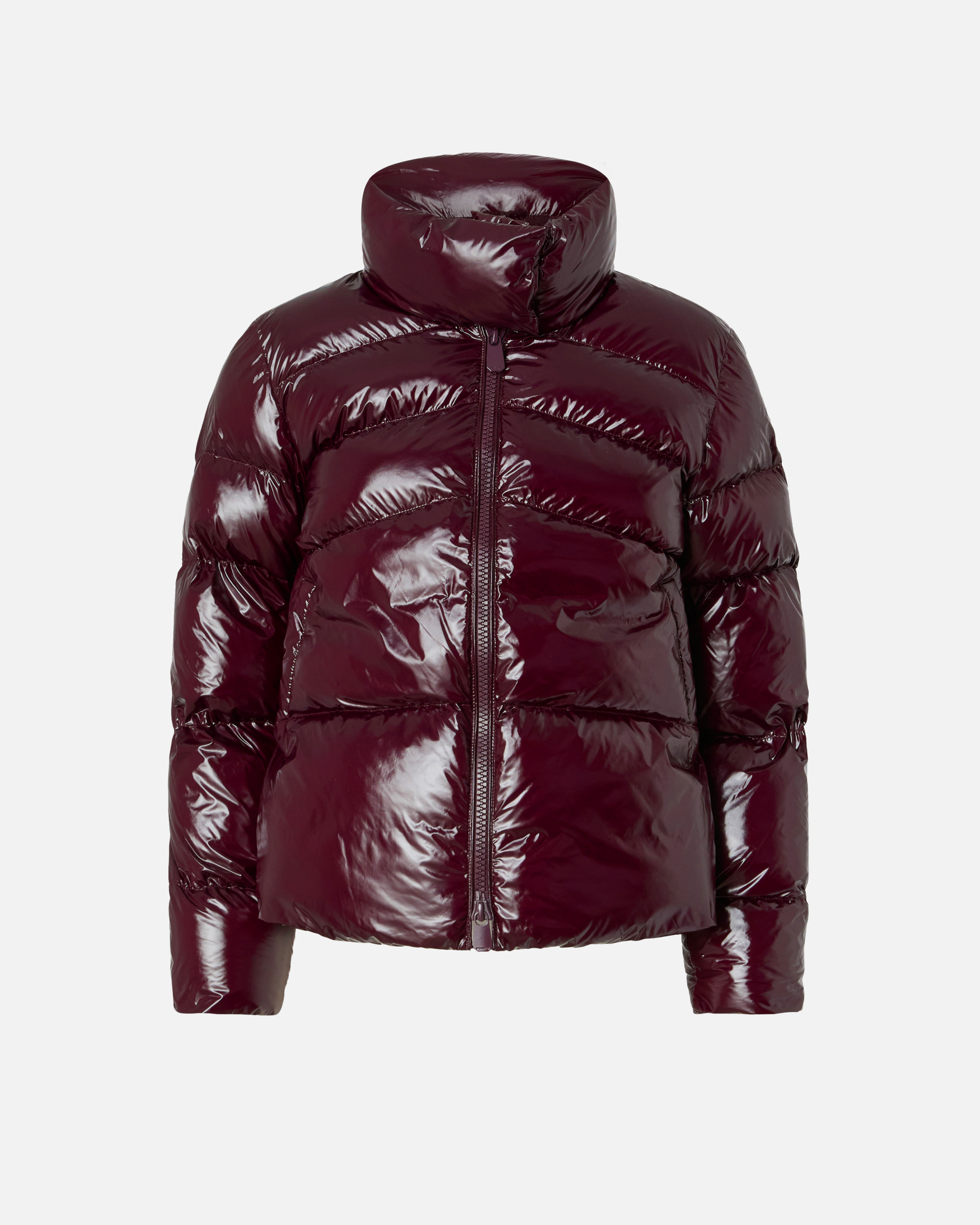 Crystal nylon pea coat  Bordeaux