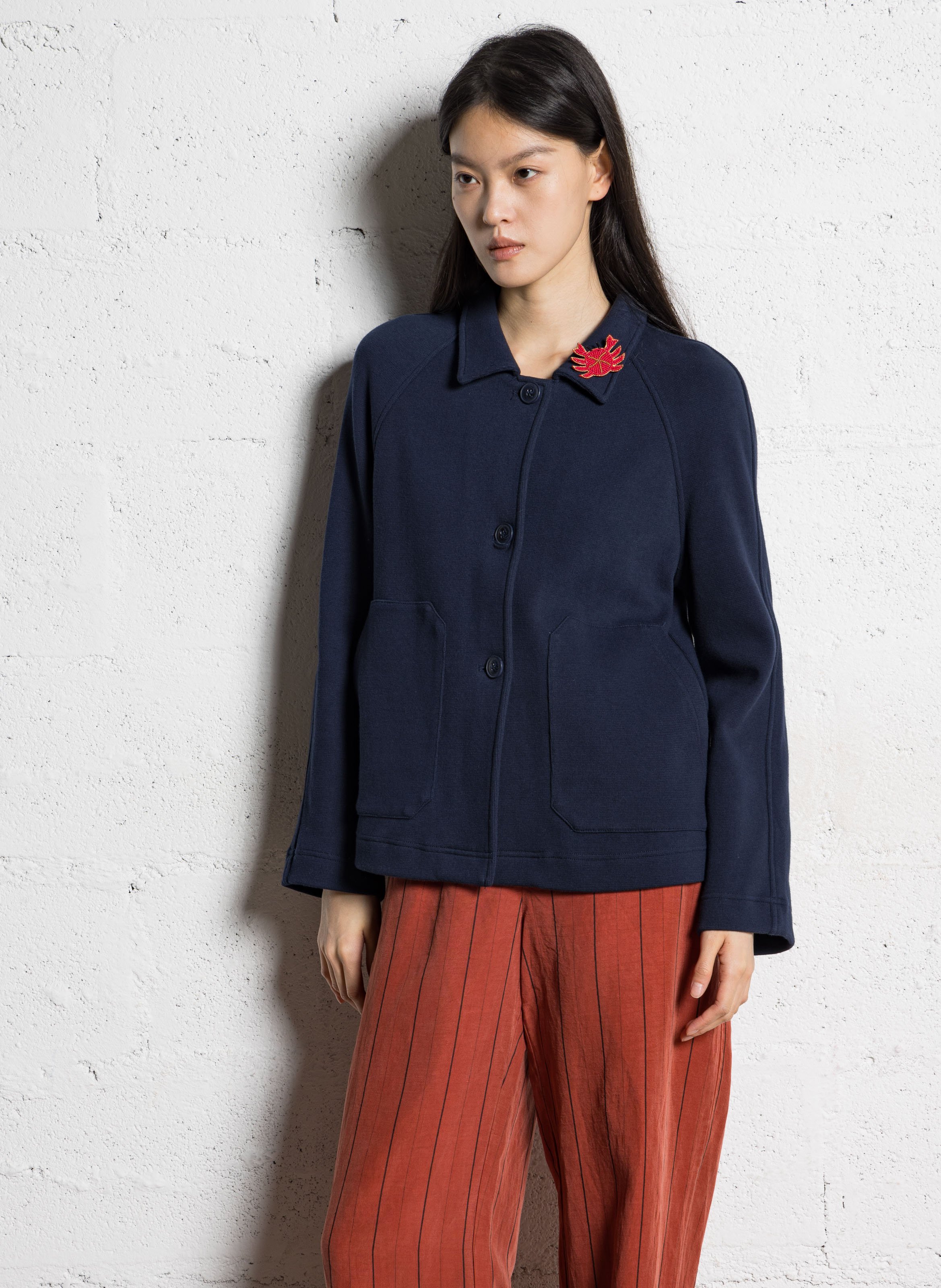 Broche forme crabe - Look 1