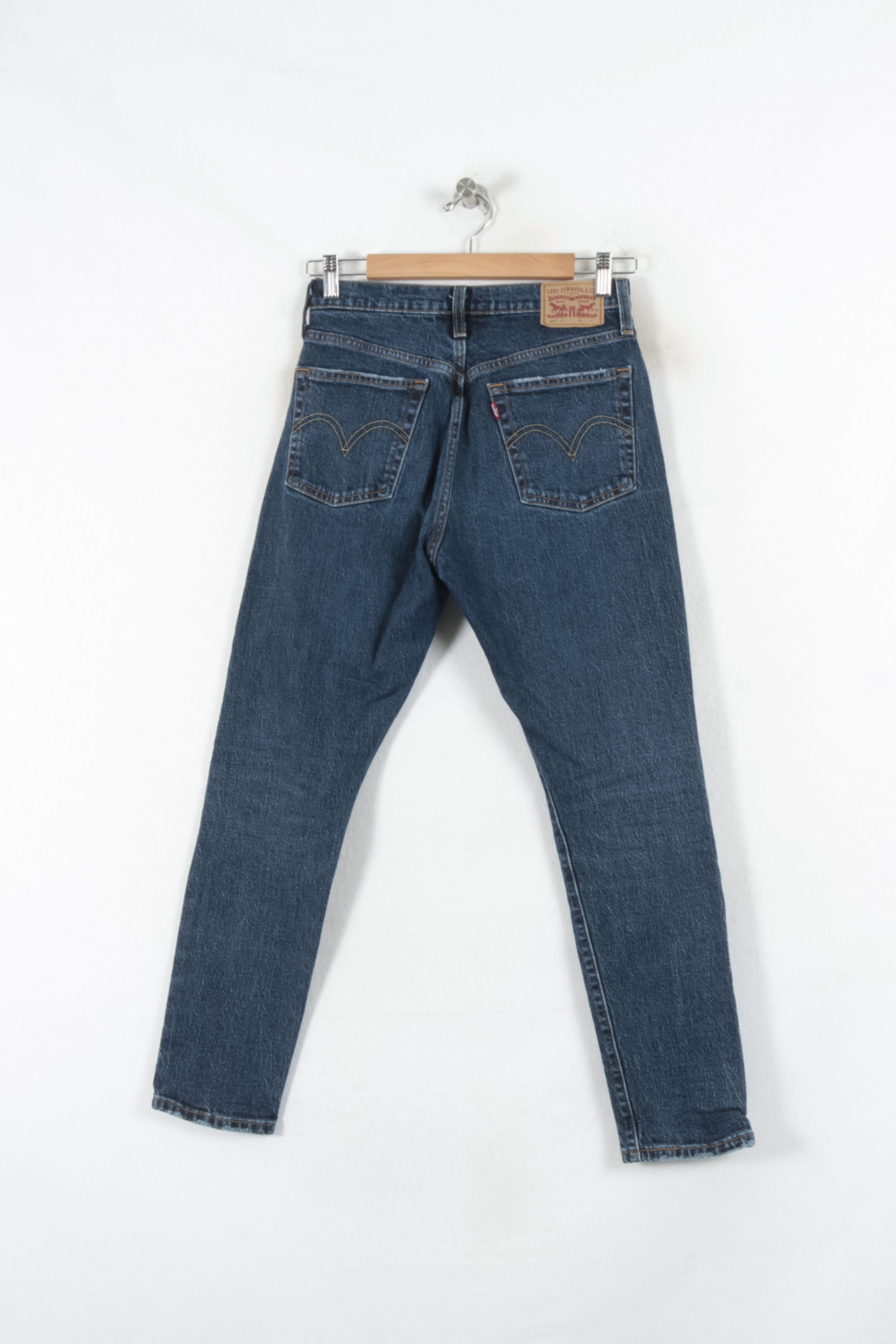 Cropped slim jeans with studs LEVI'S - Seconde main Blue