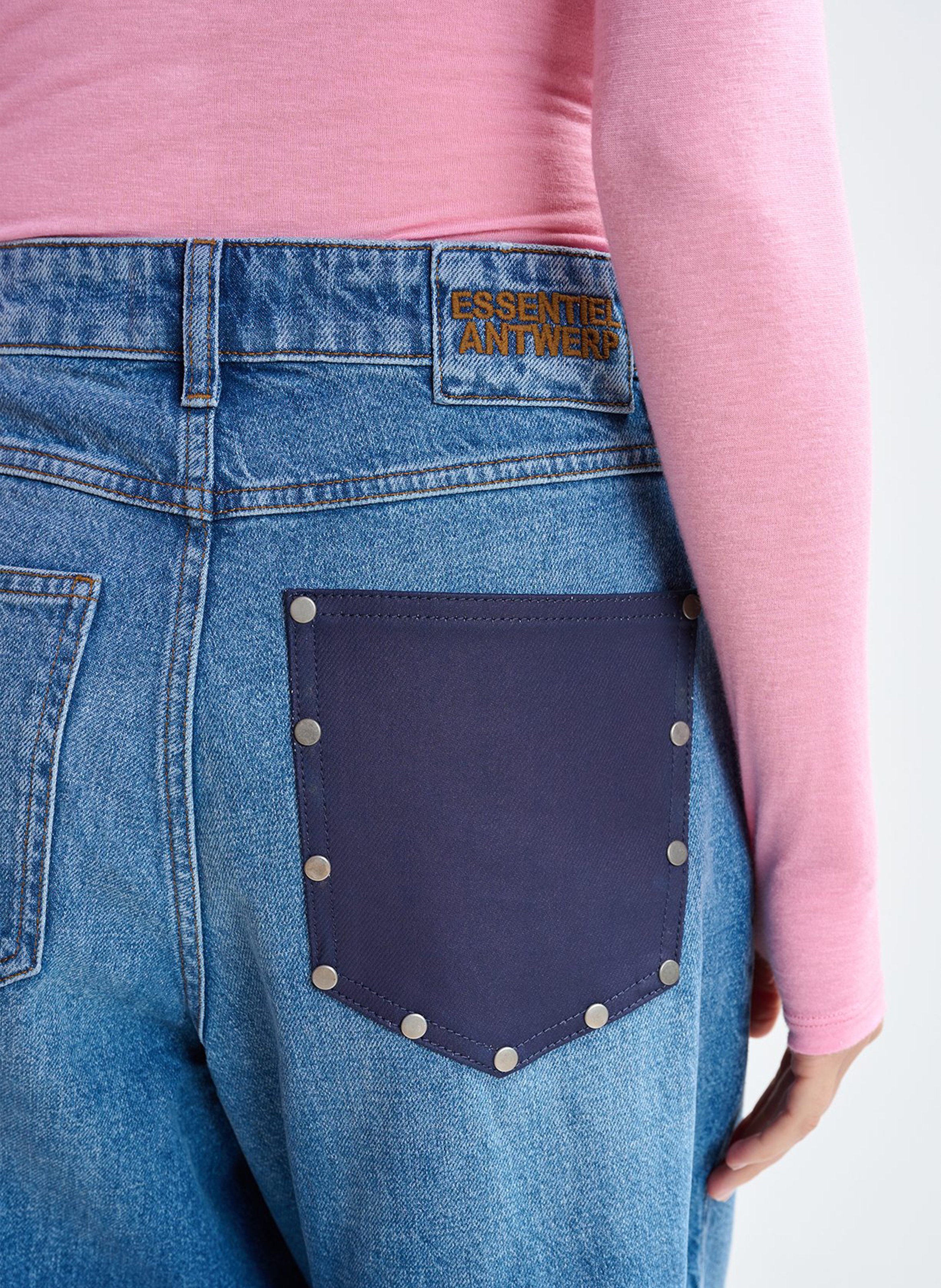 Jean large en coton bio et coton recyclé ESSENTIEL ANTWERP Bleu