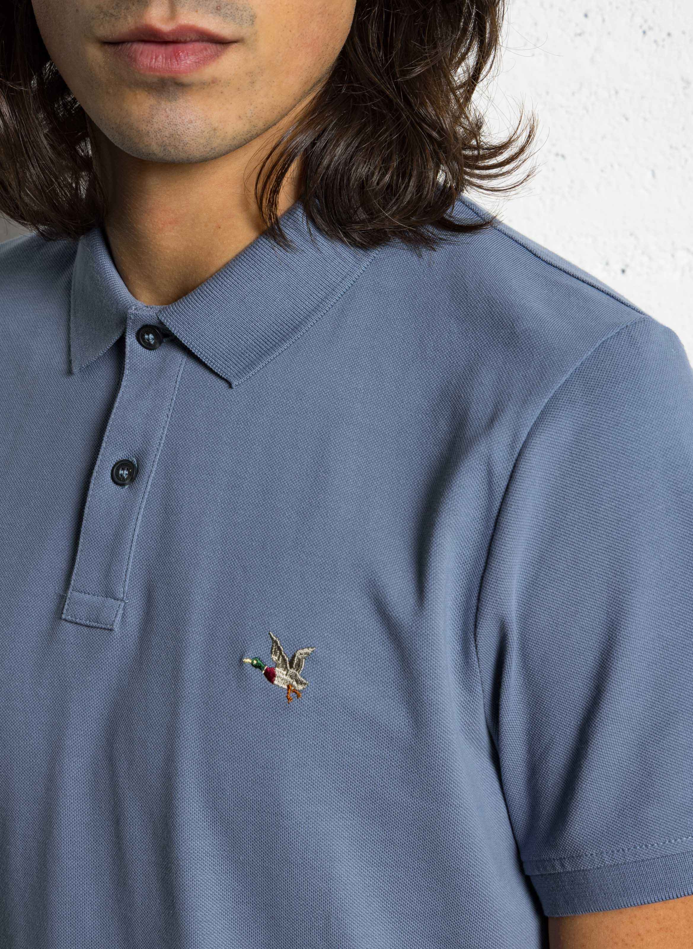 Straight-fit cotton polo CHEVIGNON Blue