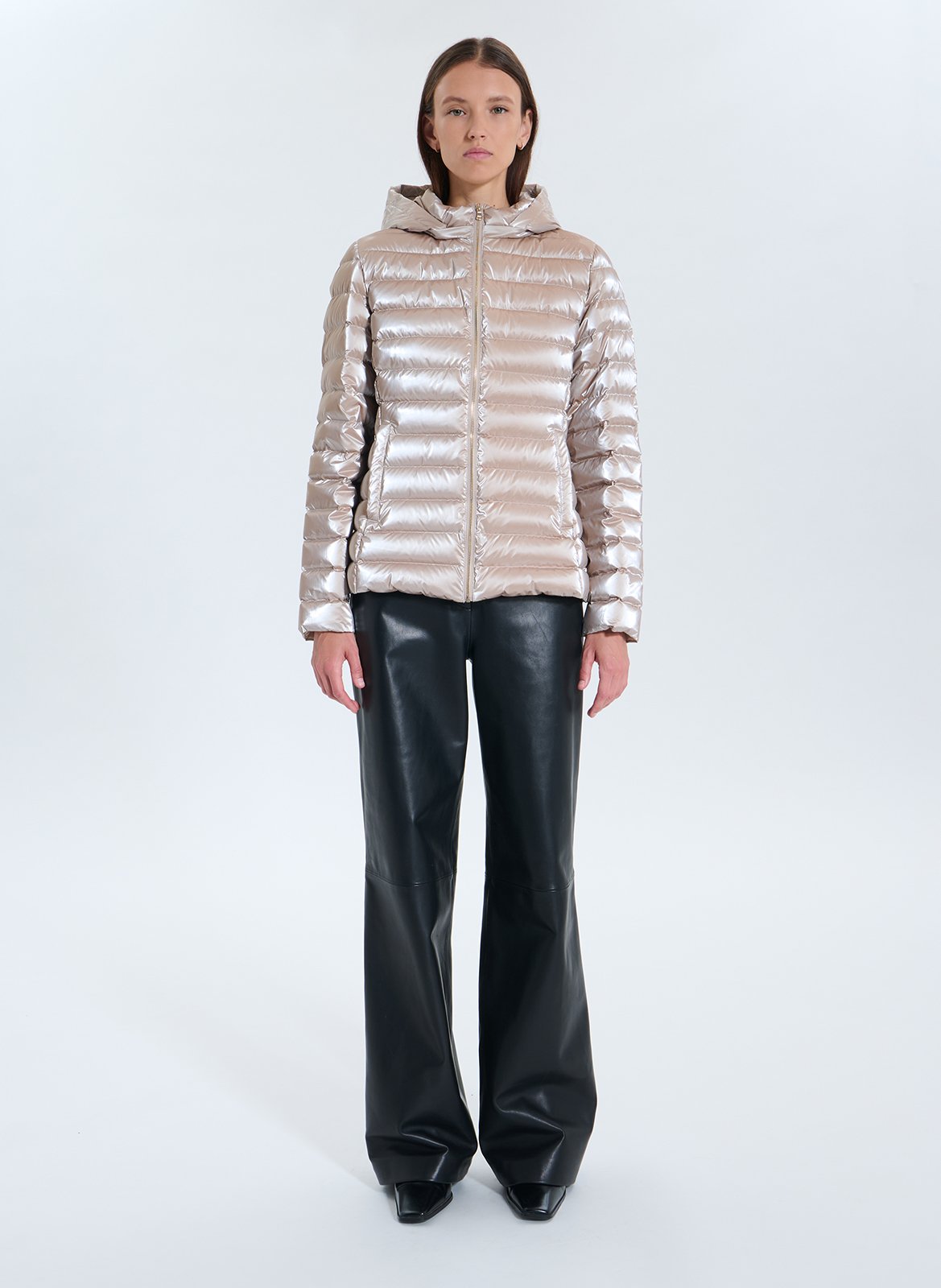 High-neck padded jacket ZAPA Brown