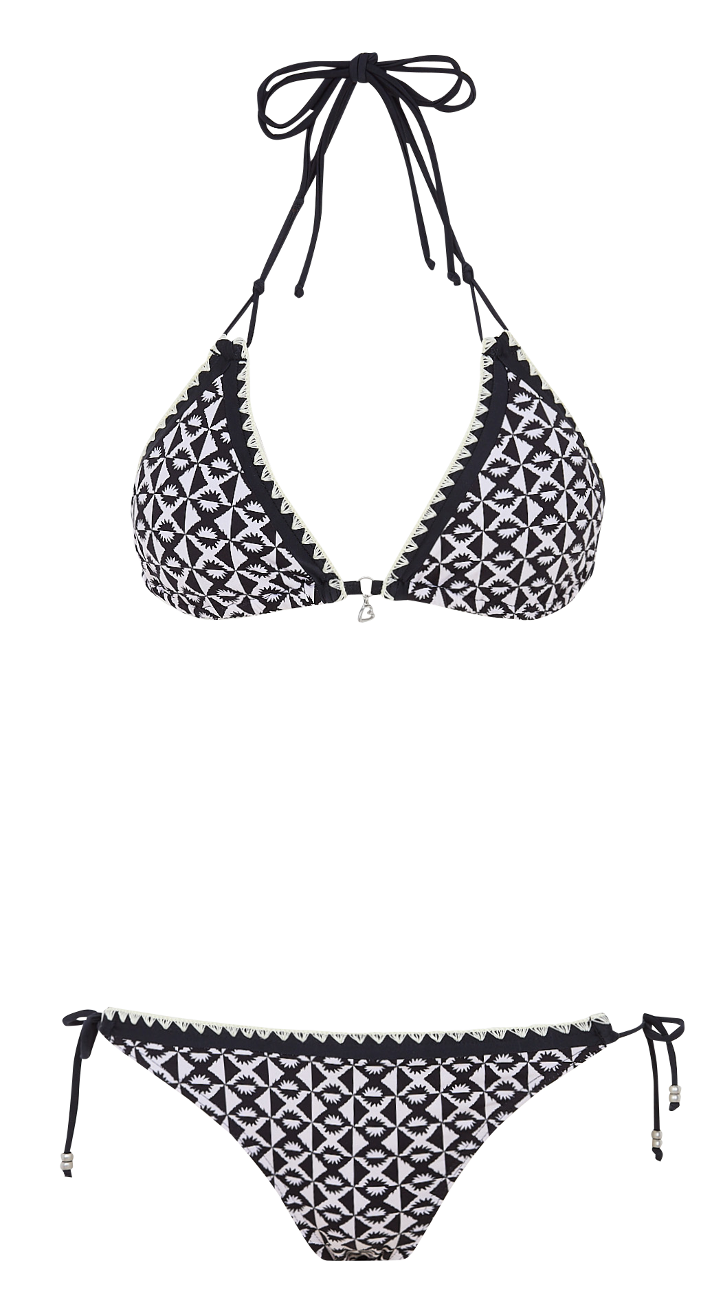 Maillot 2 pièces surpiqué à motif BANANA MOON Noir