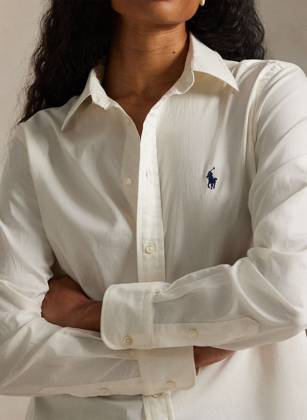 Chemise col classique en coton POLO RALPH LAUREN Beige